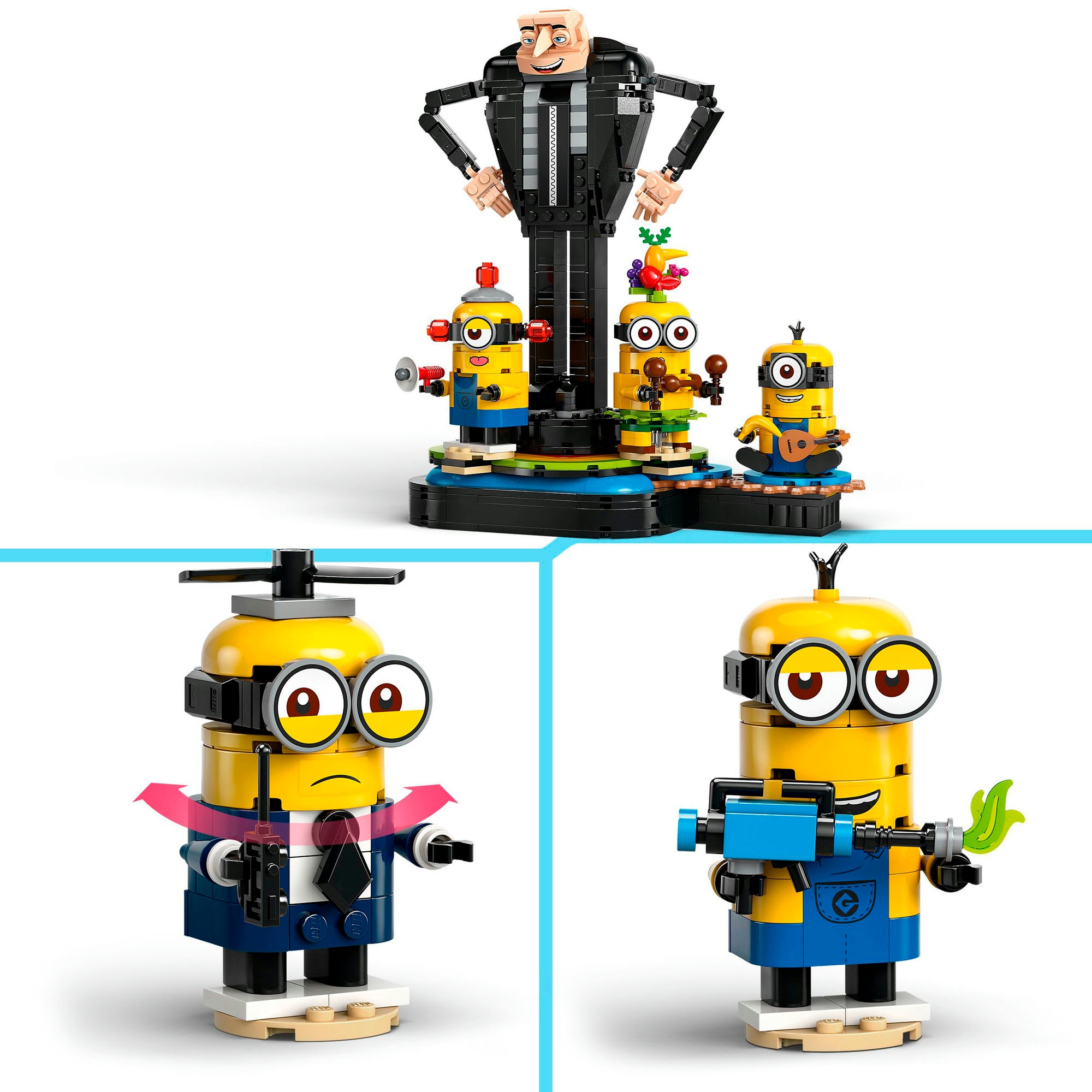 LEGO® Konstruktionsspielsteine »Gru und die Minions aus LEGO® Steinen (75582), LEGO Despicable Me«, (839 St.), Made in Europe