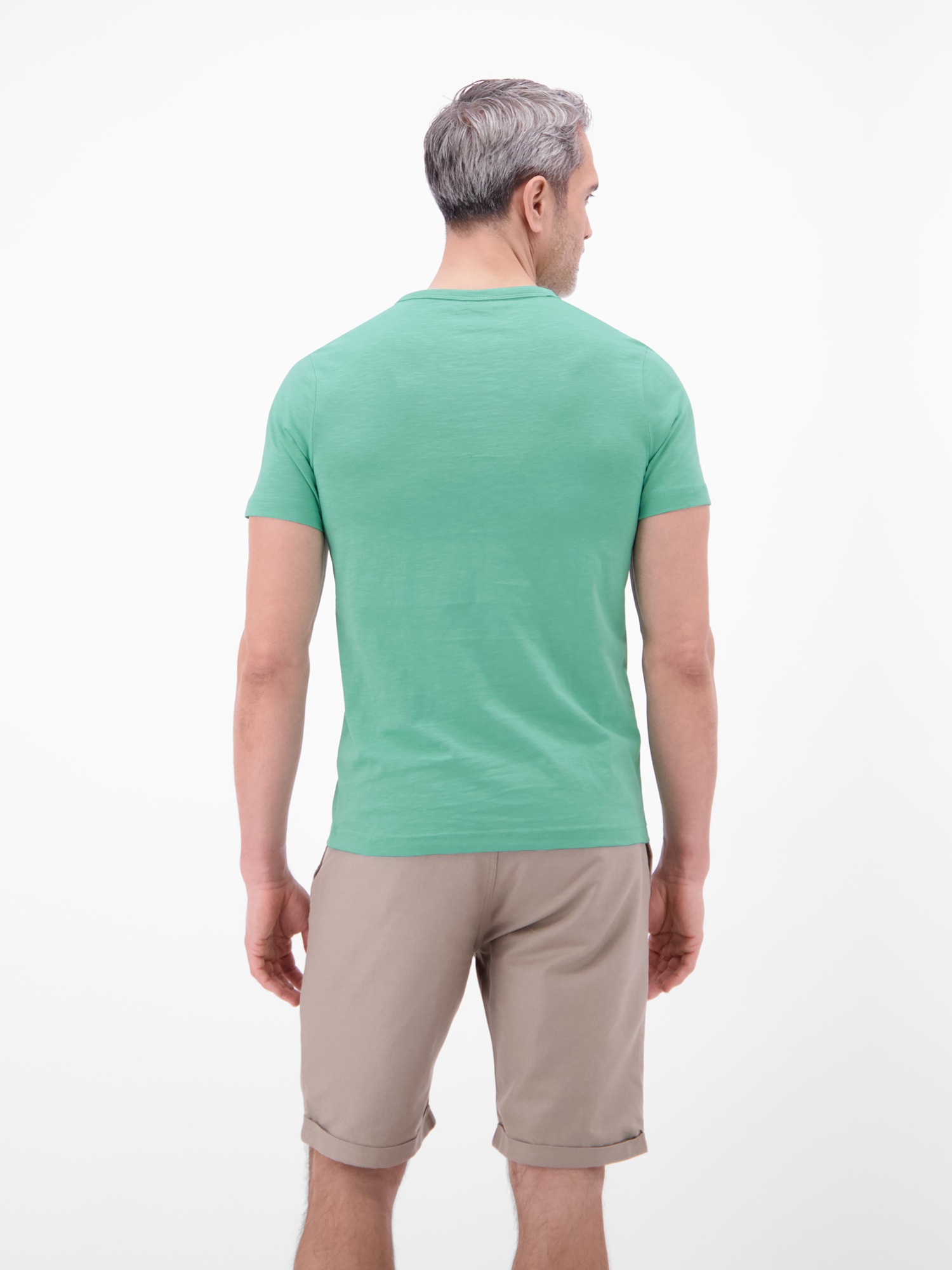 LERROS T-Shirt »T-Shirt mit Rundhalsausschnitt und Knopfleiste«