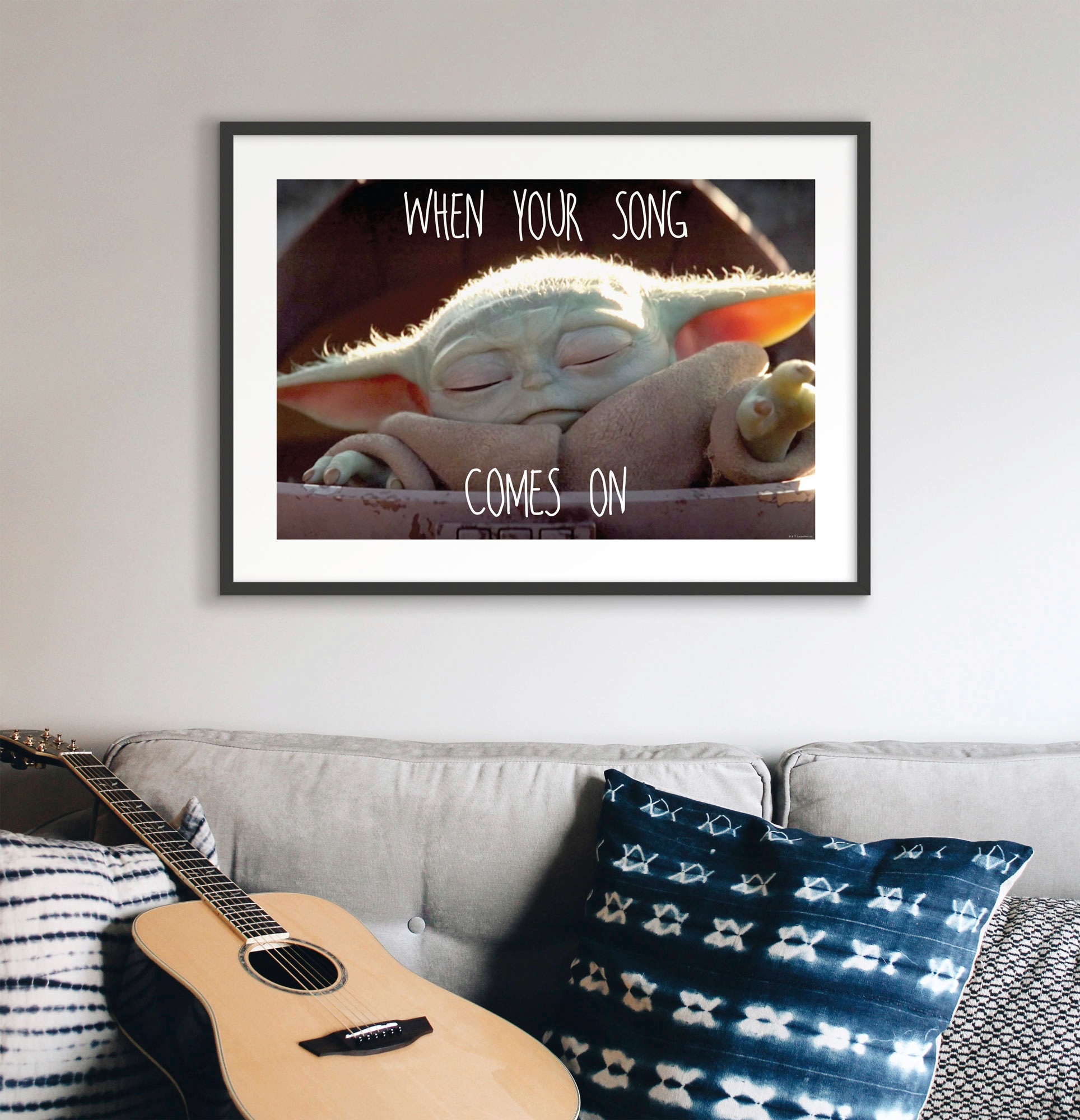Komar Bild »Mandalorian The Child Music« Disney | Star Wars 1 Stk. tlg. Wandbild zur Dekoration im Kinderzimmer - ohne Rahmen