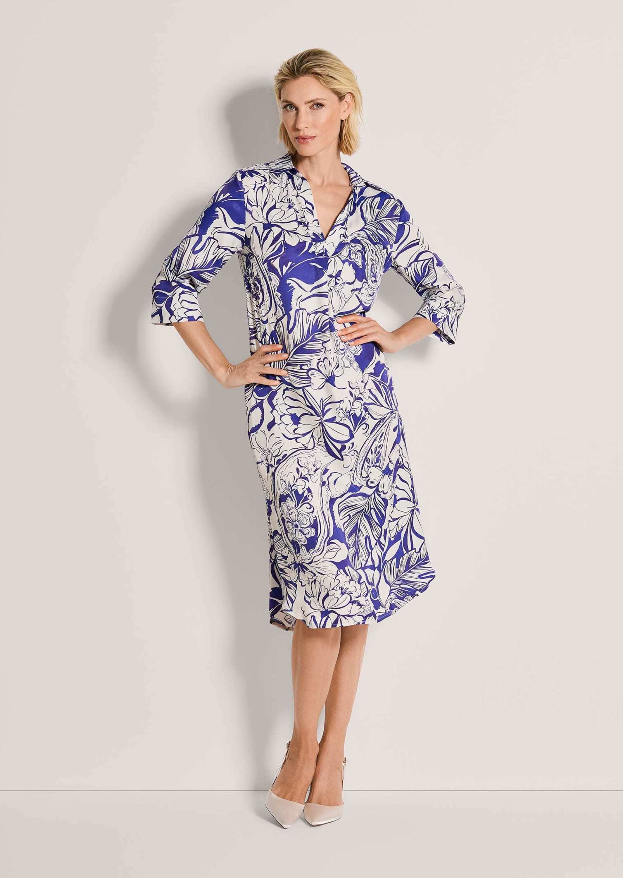 MADELEINE Midikleid »Hemdkleid Viskosekleid mit floralem Design«