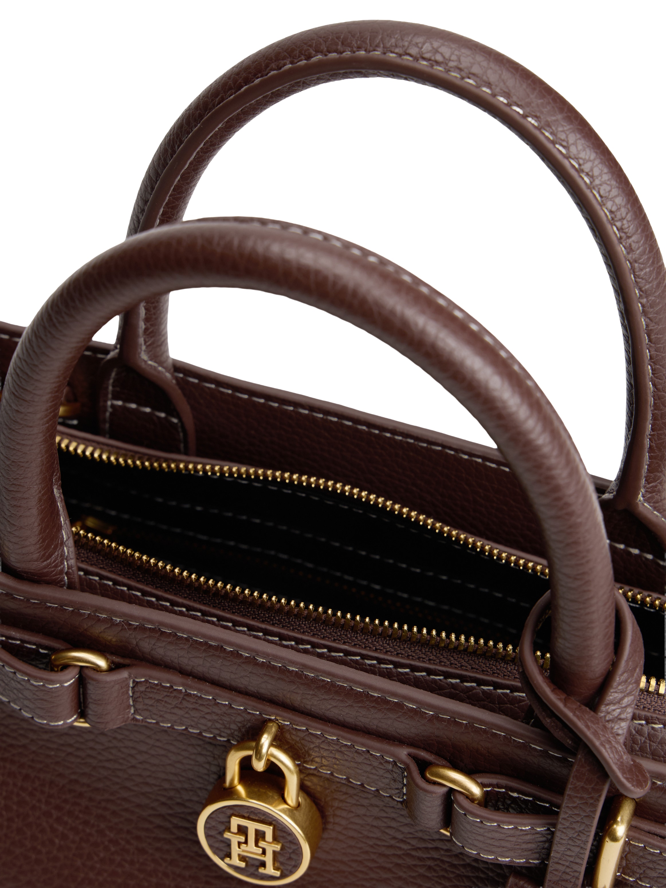 Tommy Hilfiger Henkeltasche »AMERICAN ICON MINI TOTE LEATHER« , Damen Tragetasche, Businessbag mit Zierriegel und Schloss