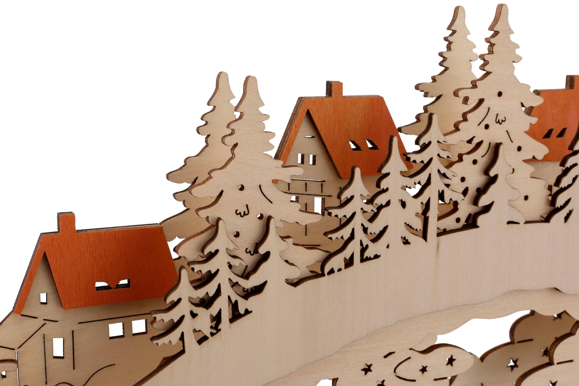 Home affaire Schwibbogen »LED Winterlandschaft mit Podest, Weihnachtsdeko«, Breite 64 cm