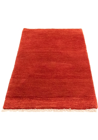 Wollteppich »Gabbeh Teppich handgeknüpft rot«, rechteckig