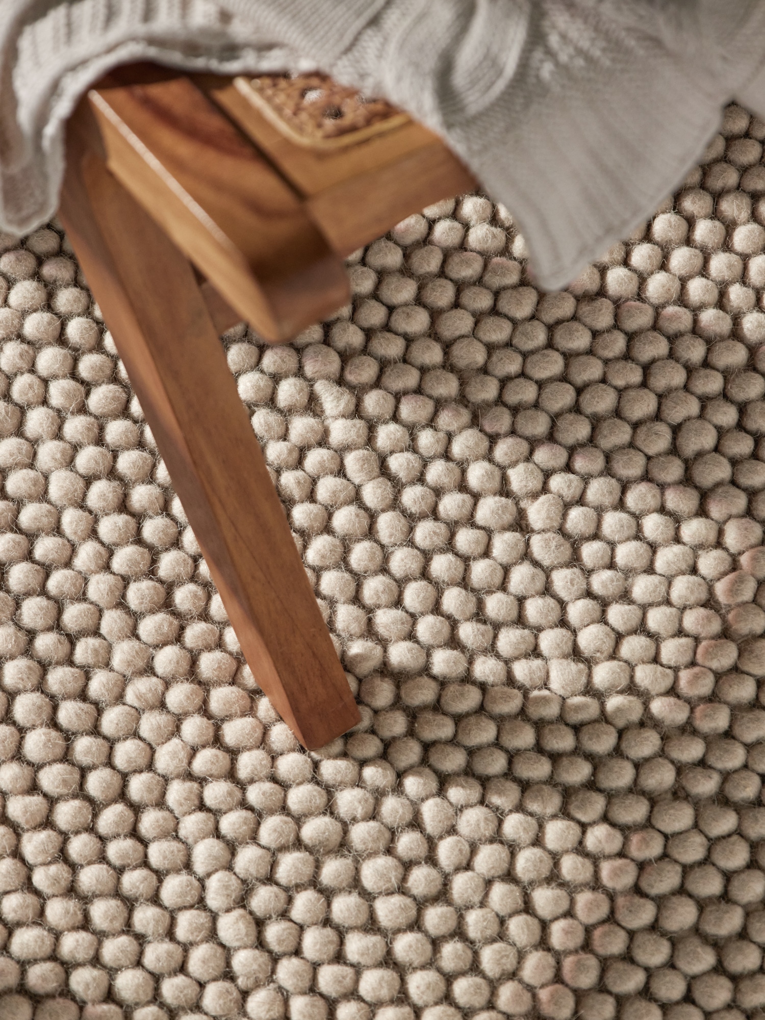 Ted Baker Wollteppich »Diana« rechteckig 16 mm Höhe Wolle, Natur, Handgemacht, Wohnzimmer, Esszimmer, Schlafzimmer, Skandi