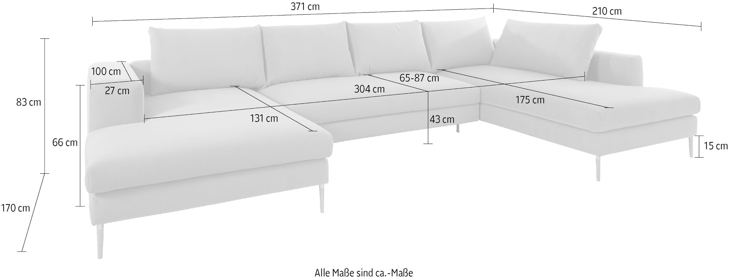 OTTO products Wohnlandschaft »Finnja, U-Form«