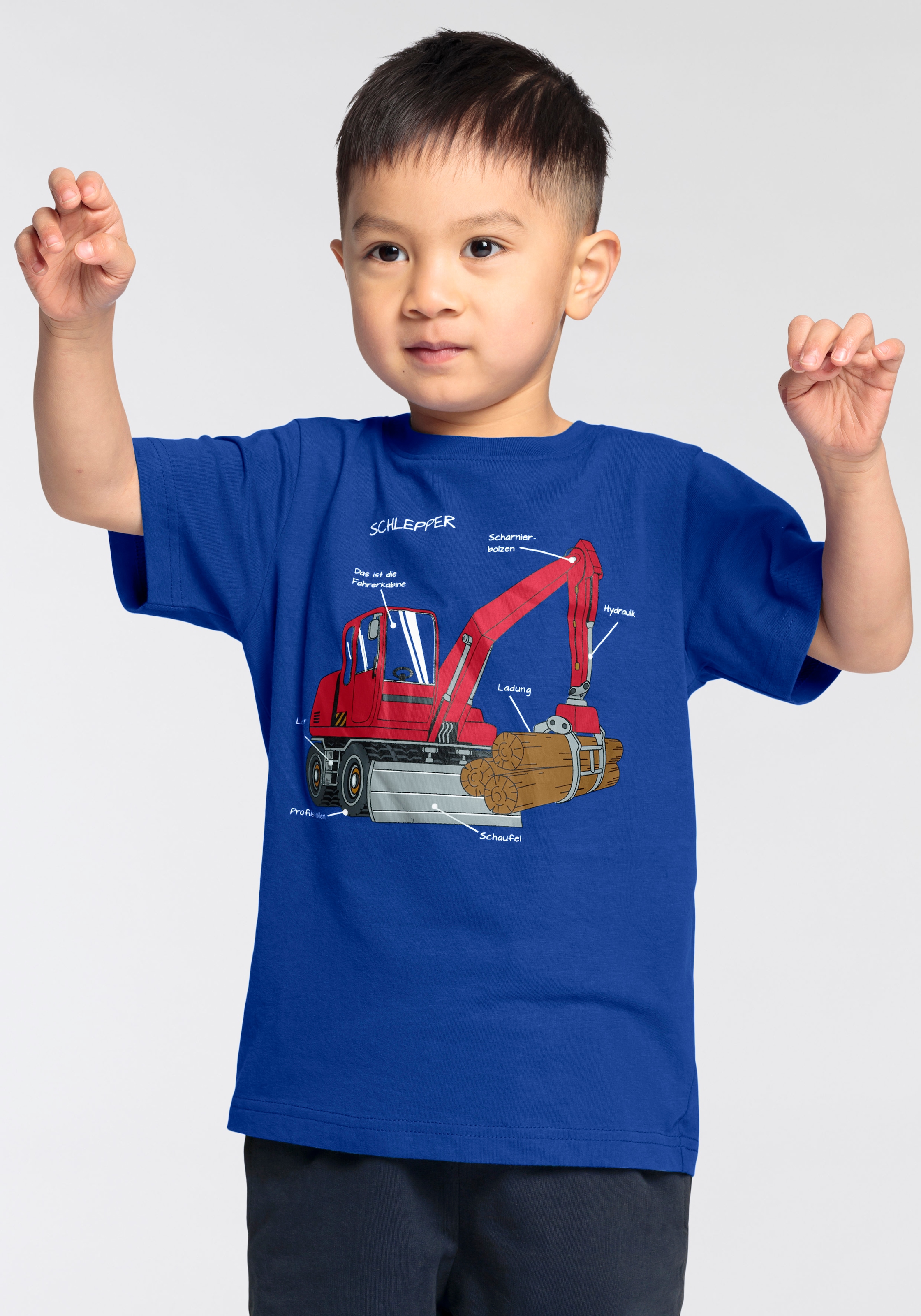 T-Shirt »für kleine Jungen«, BAGGER Druck