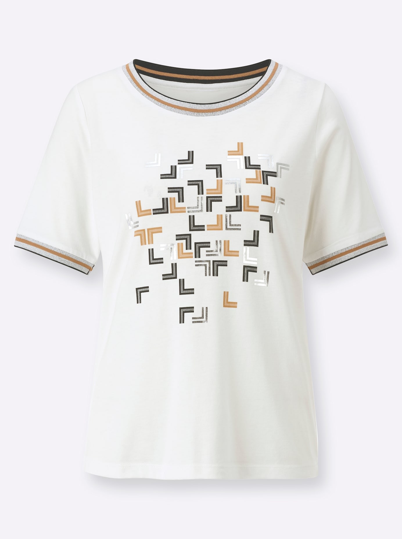 Inspirationen Kurzarmshirt »Rundhals-Shirt«, (1 tlg.)