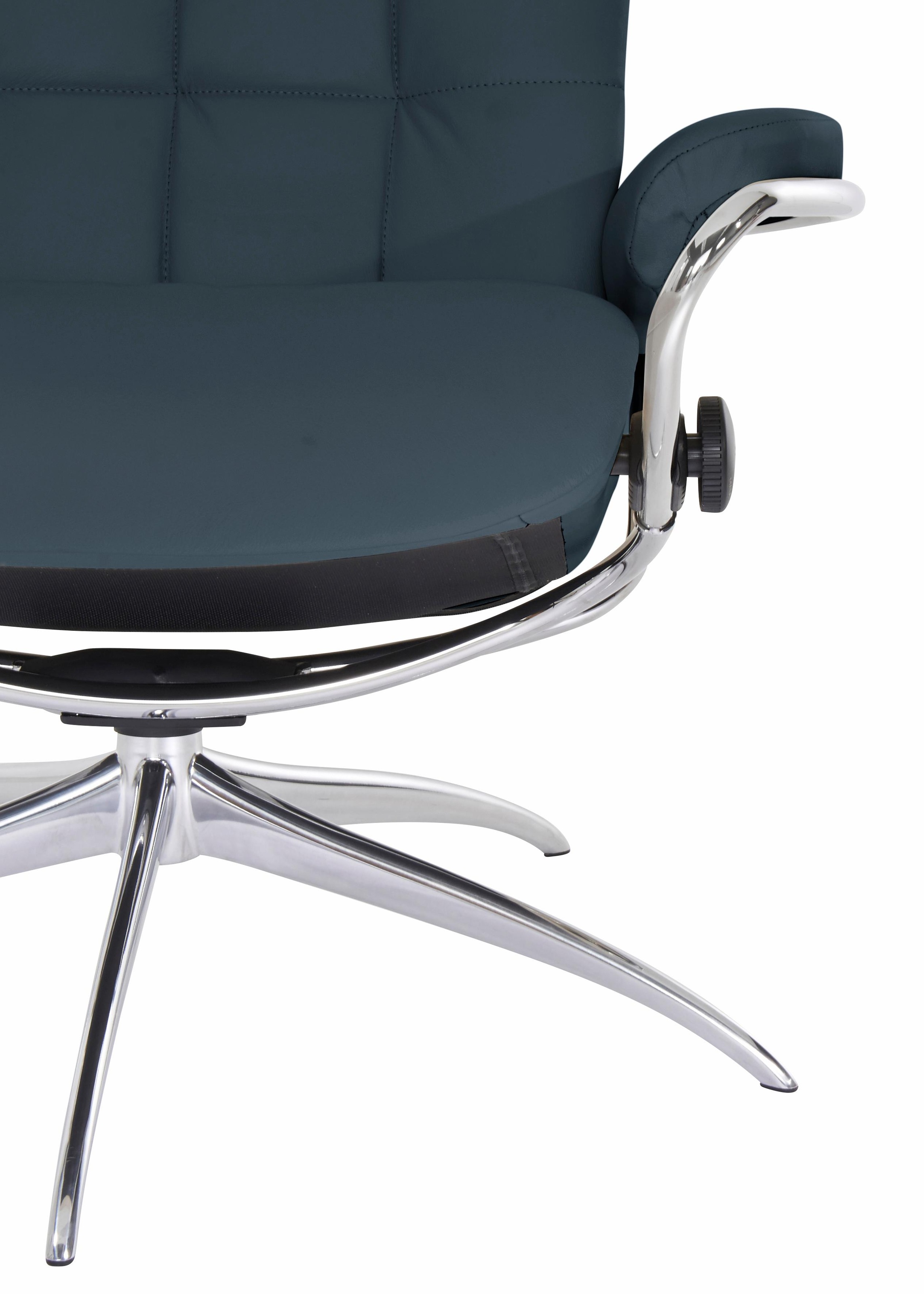 Stressless® Relaxsessel »London«, (Set, Relaxsessel mit Hocker), mit Hocker, High Back, mit Star Base, Gestell Chrom