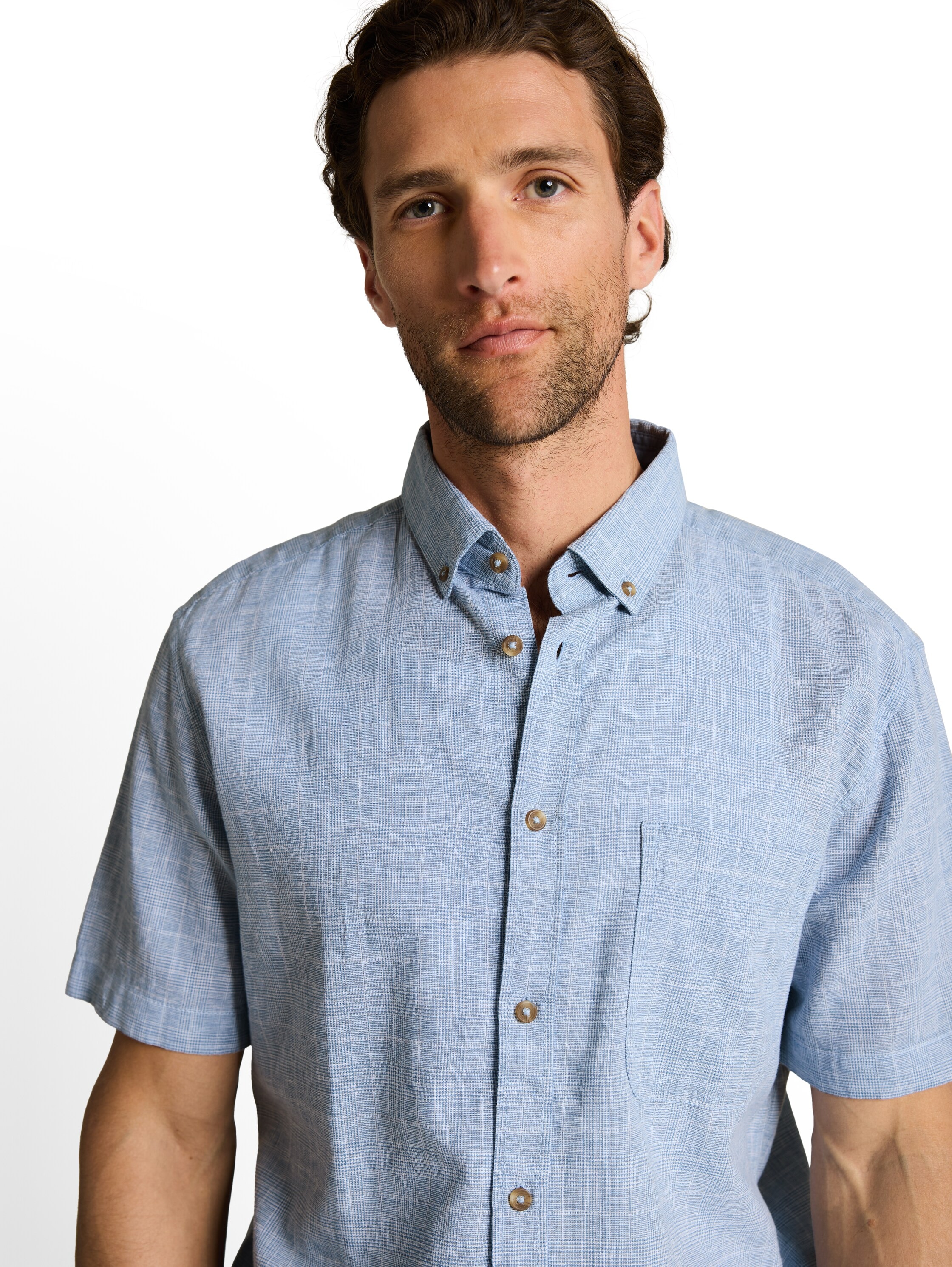 TOM TAILOR Kurzarmhemd mit Button-Down Kragen