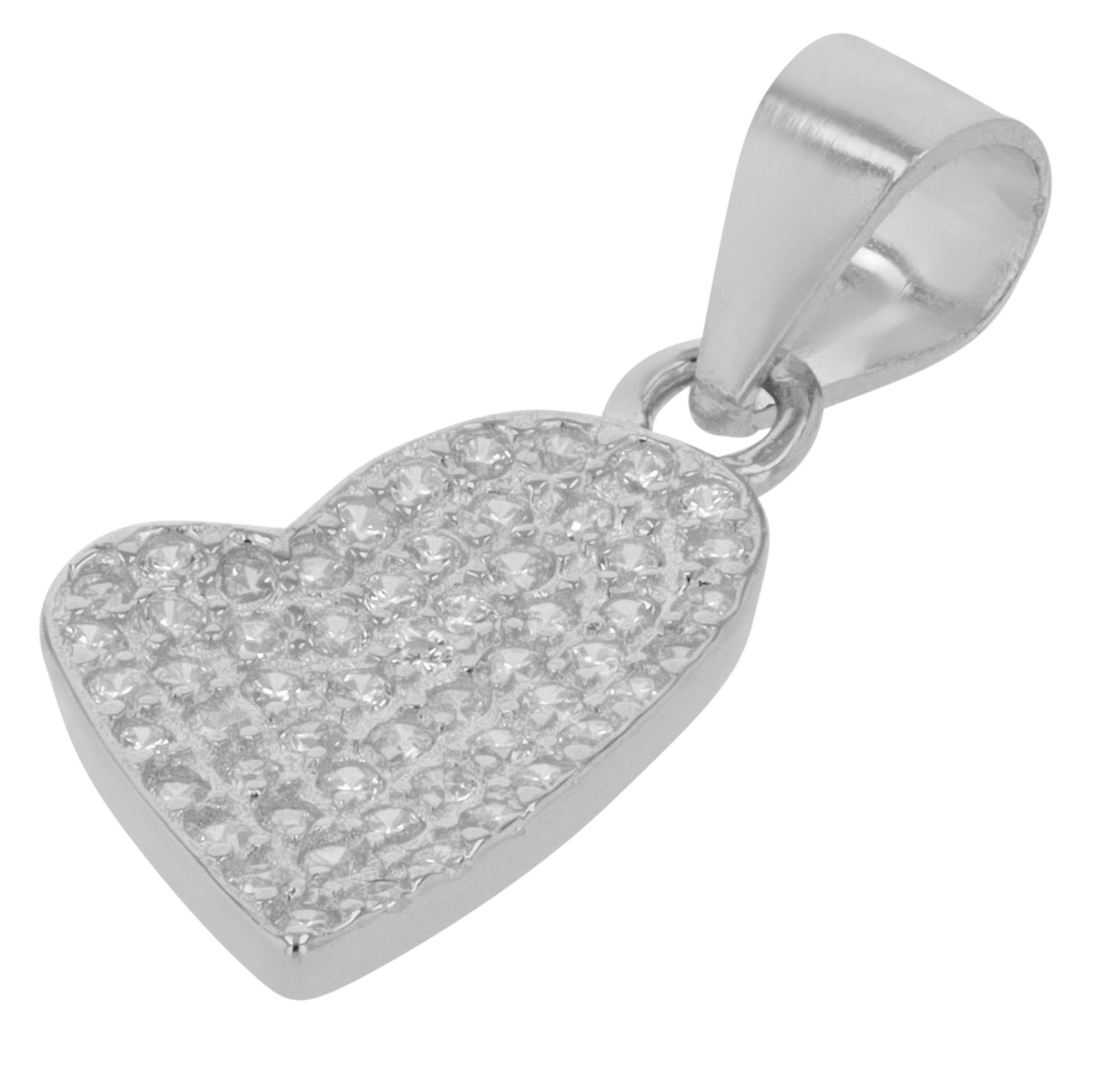 Adelia´s Herzanhänger »Damen Anhänger ¿ Herz Herzanhänger aus 925 Silber mit Zirkonia«