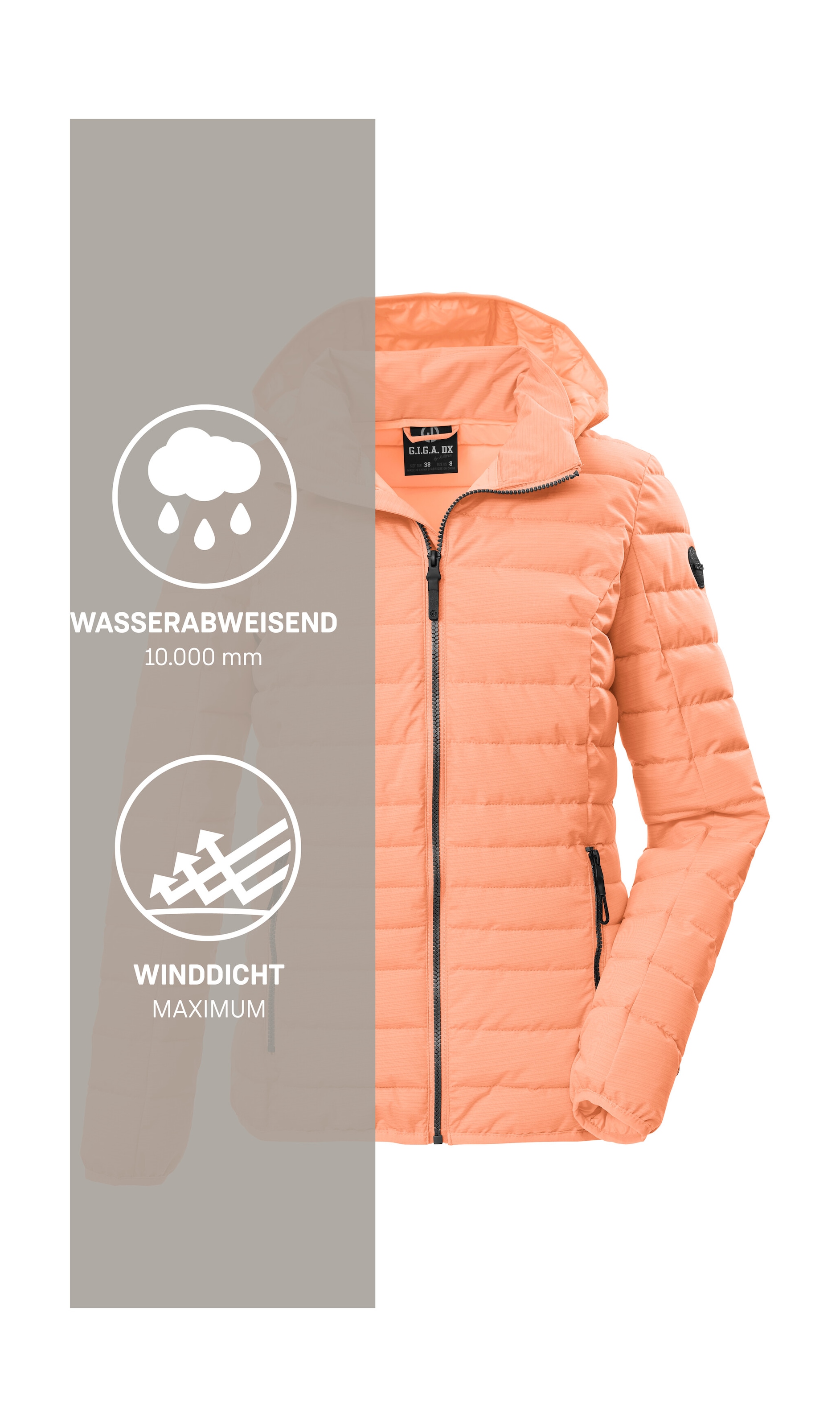 G.I.G.A. DX by killtec Steppjacke »GS 110 WMN QLTD JCKT« Wasserabweisend, winddicht, atmungsaktiv, abnehmbare Kapuze