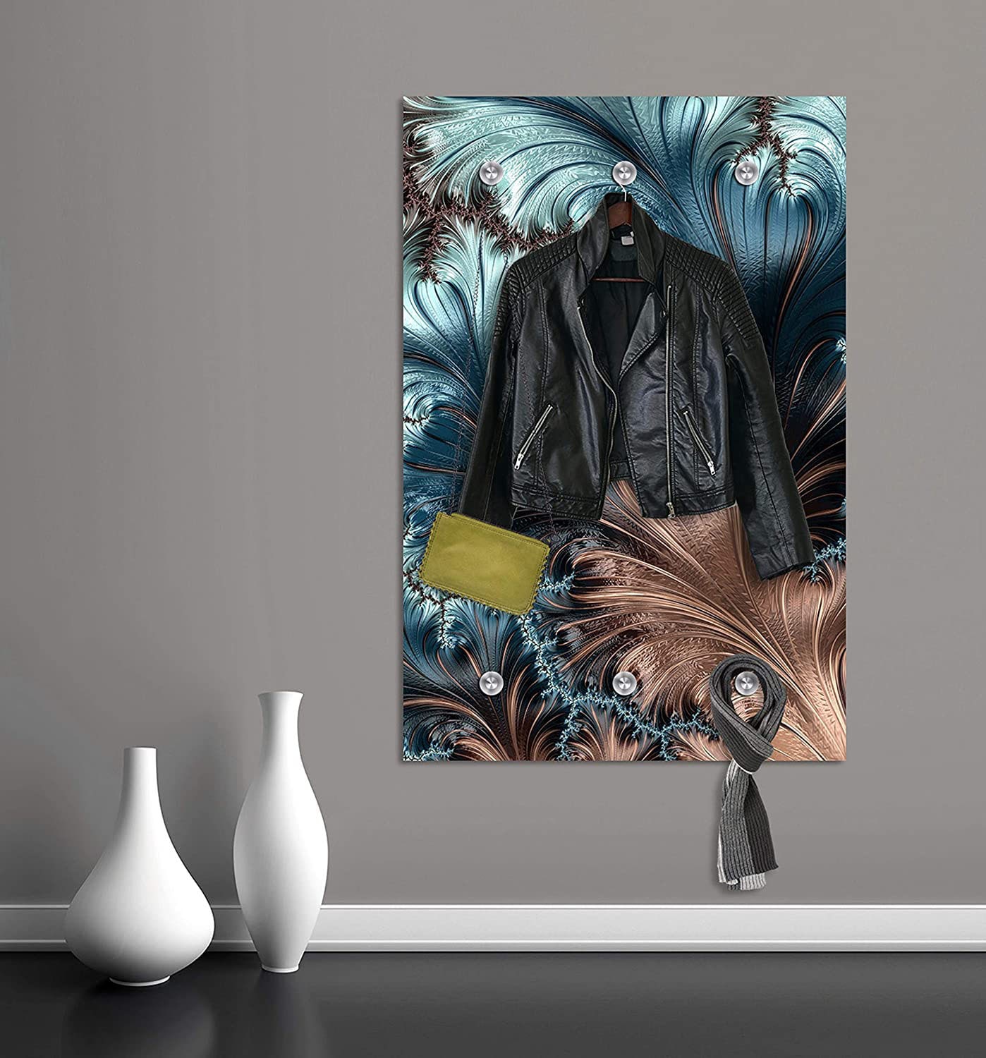 queence Garderobenleiste »Azalea« Federn, Garderobe, Wandgarderobe, deko