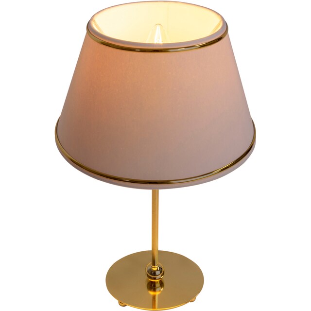 näve Tischleuchte »Keanu«, 1 flammig-flammig, E14 max. 40W, Farbe: beige/ gold/messing, Polyester/Baumwoll Mix bestellen im OTTO Online Shop