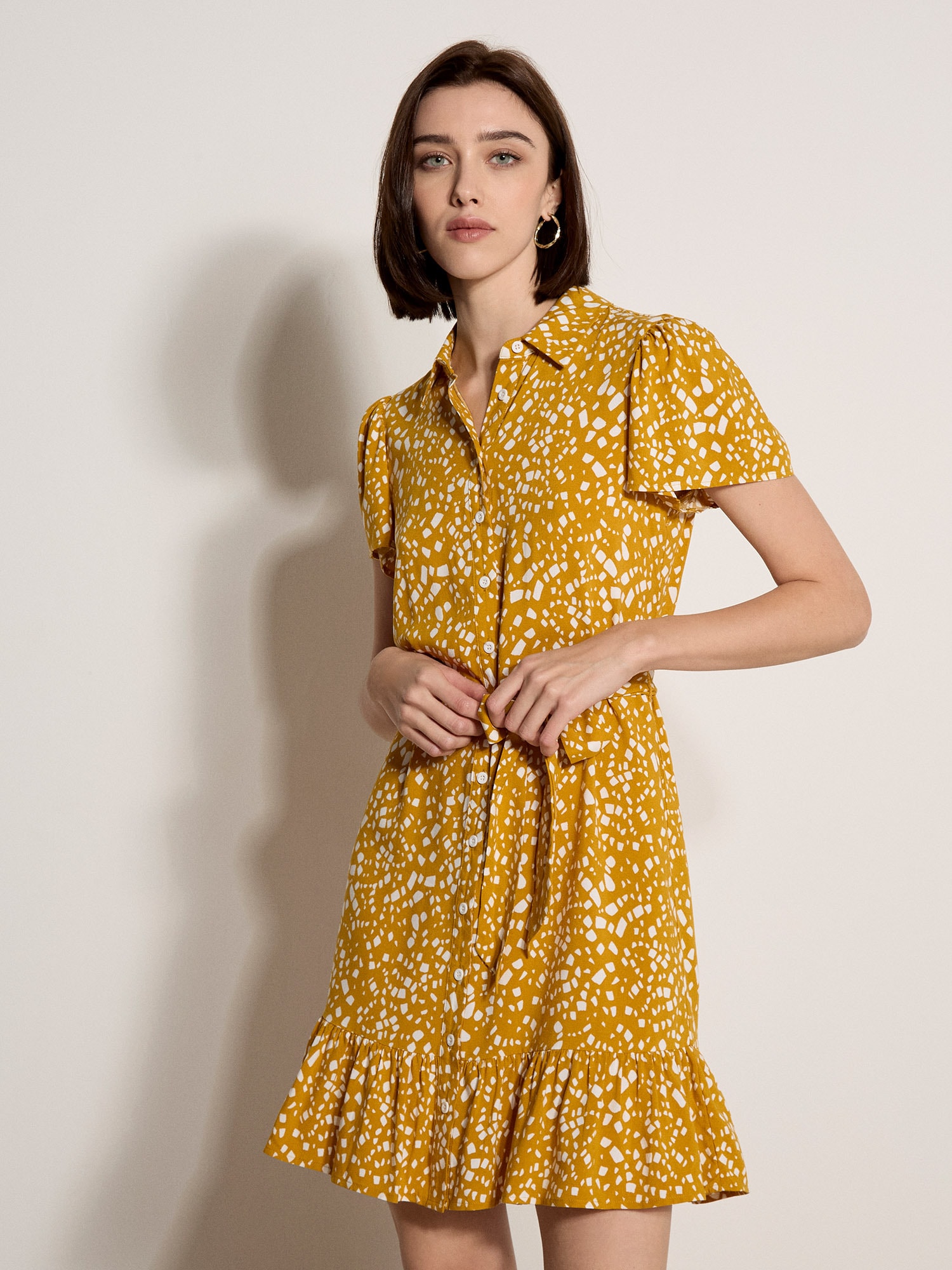 Apricot Minikleid »Minikleid« mit verstreuten Quadraten