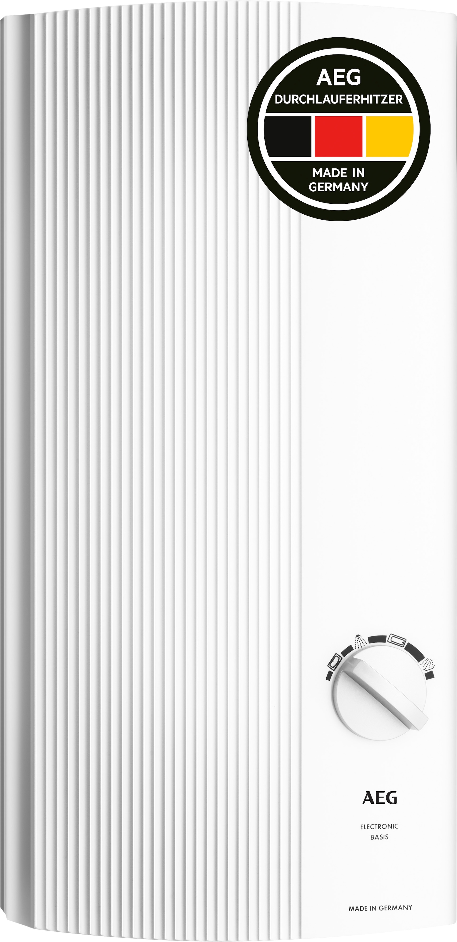 AEG Haustechnik Komfort-Durchlauferhitzer »DDLE Basis 18/21/24 kW, stufenlose Temperaturwahl« Temperatureinstellung mit Anwendungssymbolen