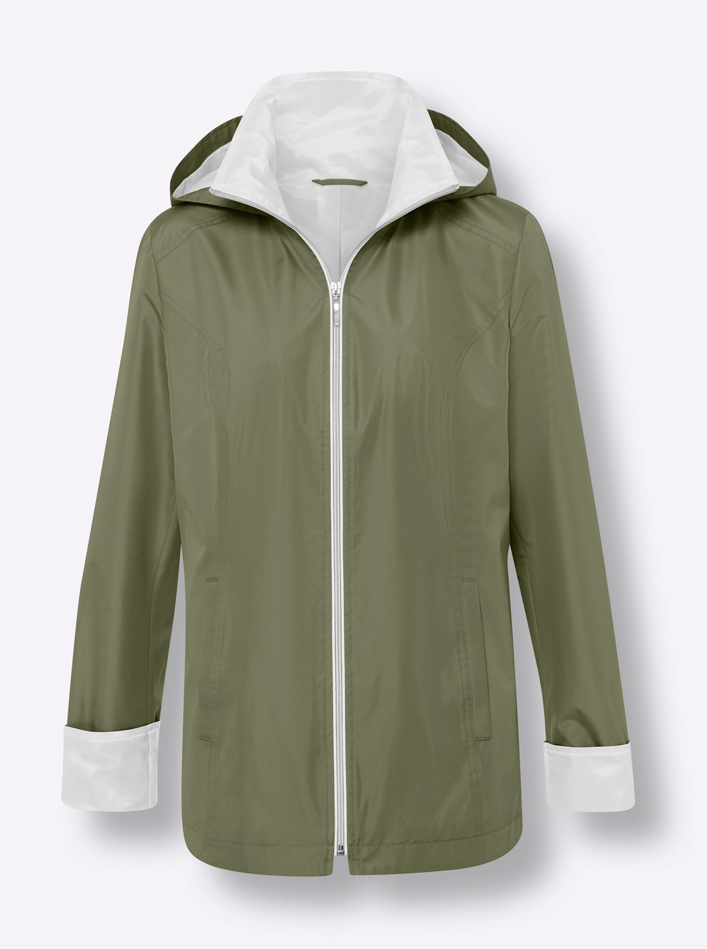 Classic Basics Langjacke, mit Kapuze