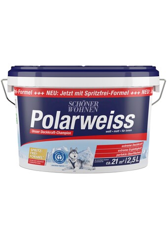 SCHÖNER WOHNEN-Kollektion Wand- und Deckenfarbe »Polarweiss«, 2,5 Liter, mit... kaufen