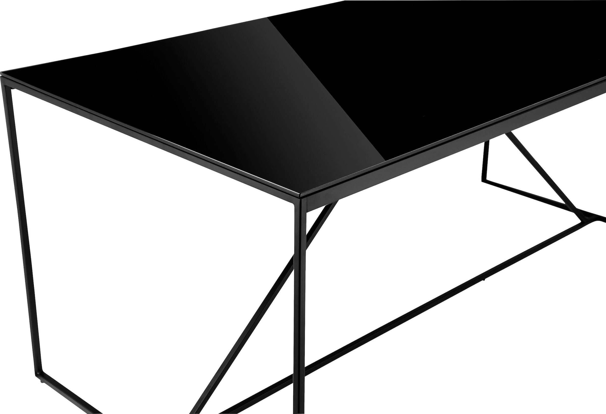 INOSIGN Esstisch »Esra, TOPSELLER!«, Gestell aus Metall, Tischplatte aus Glas