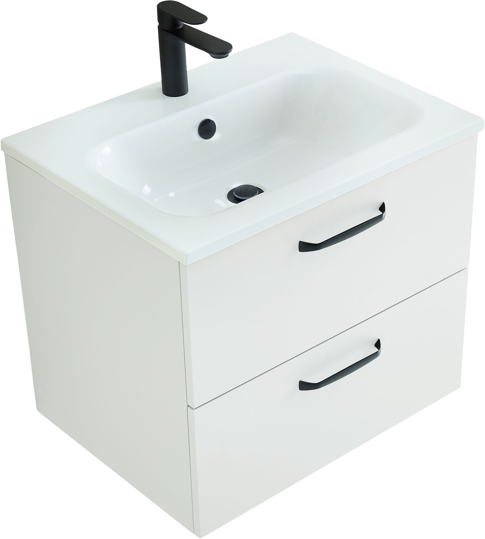 Saphir Badmöbel-Set »Quickset 500, Waschtischunterschrank mit Mineralmarmorwaschtisch« 2 Stk. tlg.