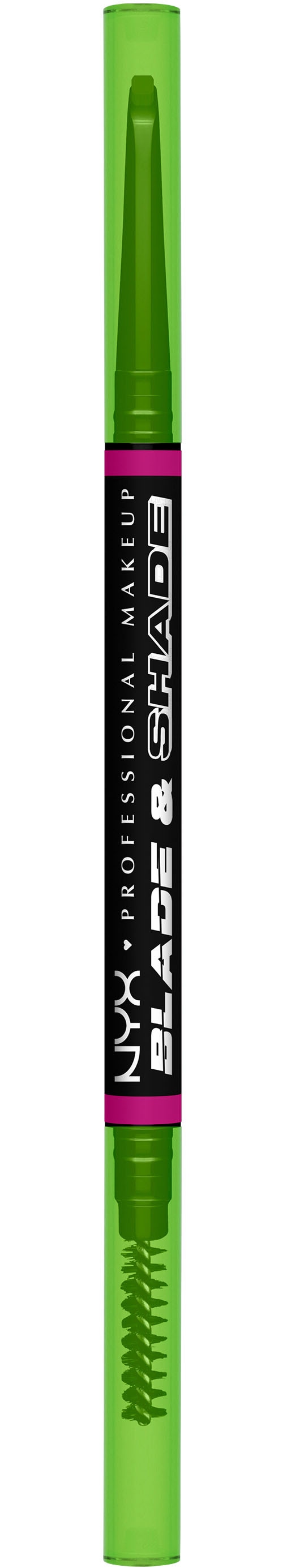 NYX Augenbrauenpflege »NYX Professional Makeup Blade & Shade Augenbrauenstift«, Mit Nano Blade, zweiseitige Spitze, integrierte Bürste, wischfest.