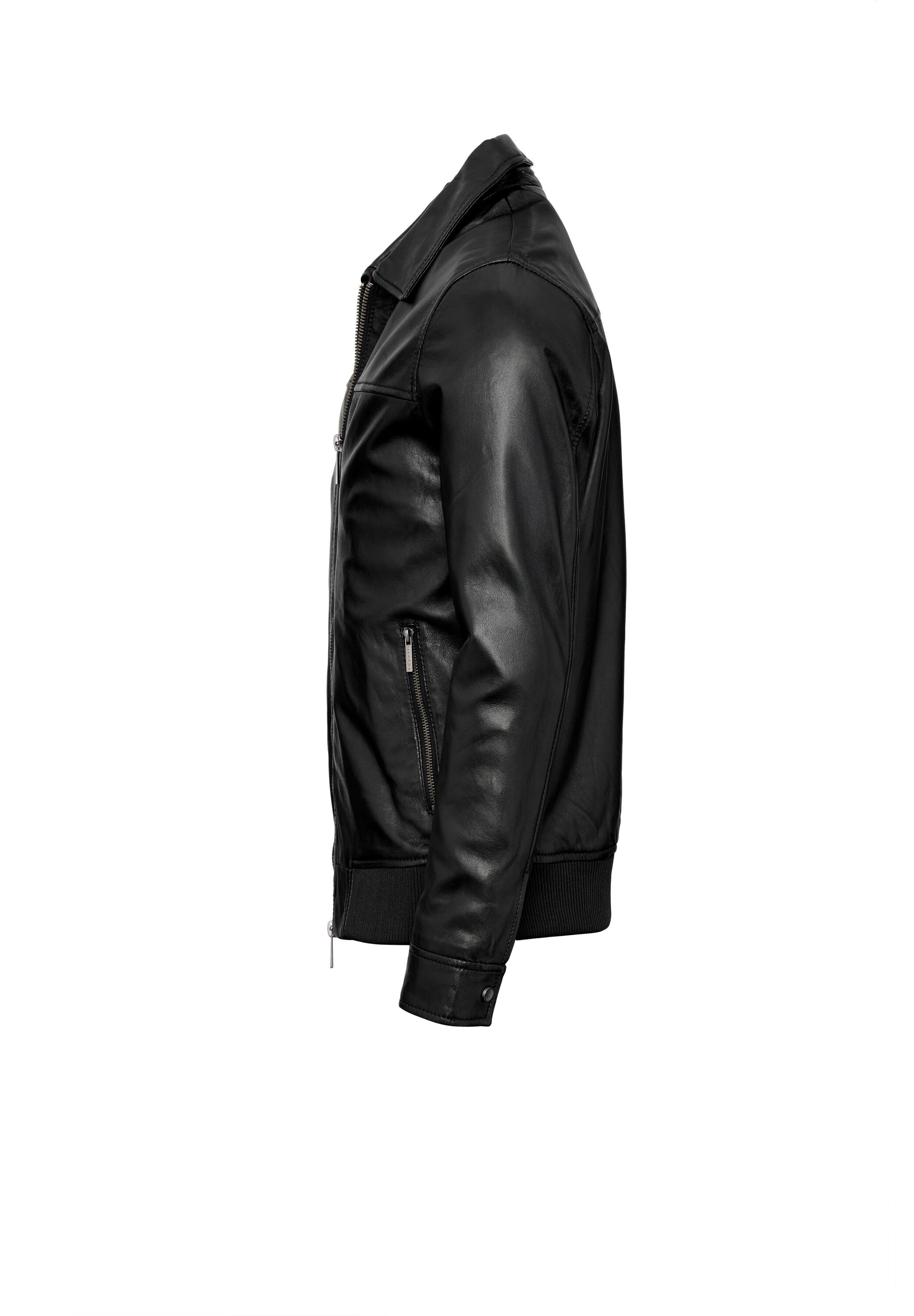 bugatti Lederjacke »BUDANTE« ohne Kapuze aus hochwertigem Leder