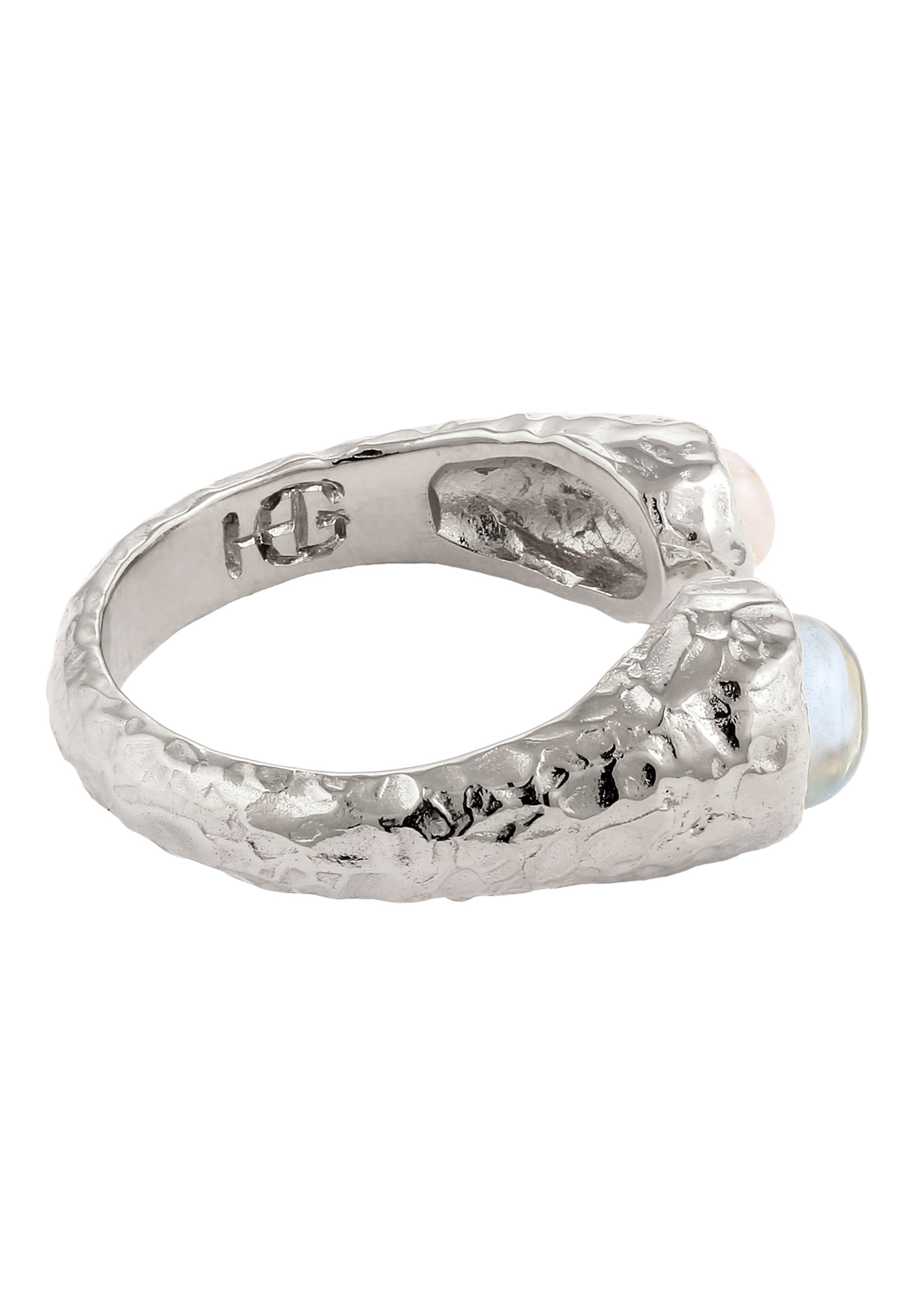 HAZE & GLORY Silberring »Ring Mondstein Aquamarin Hellblau 925 Sterling Silber«