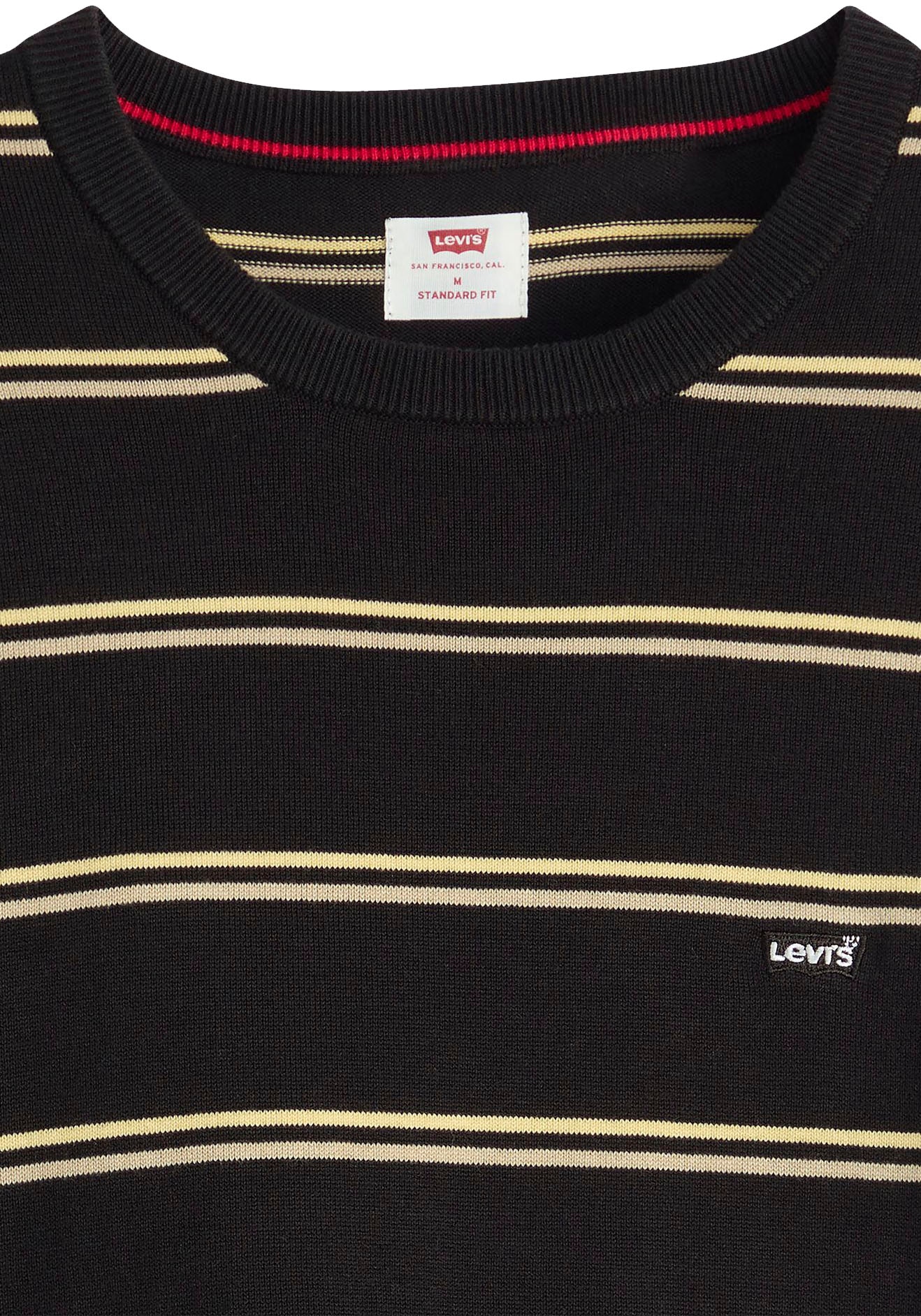 Levi's® Rundhalspullover, Formstabiler Feinstrick dank Elasthan