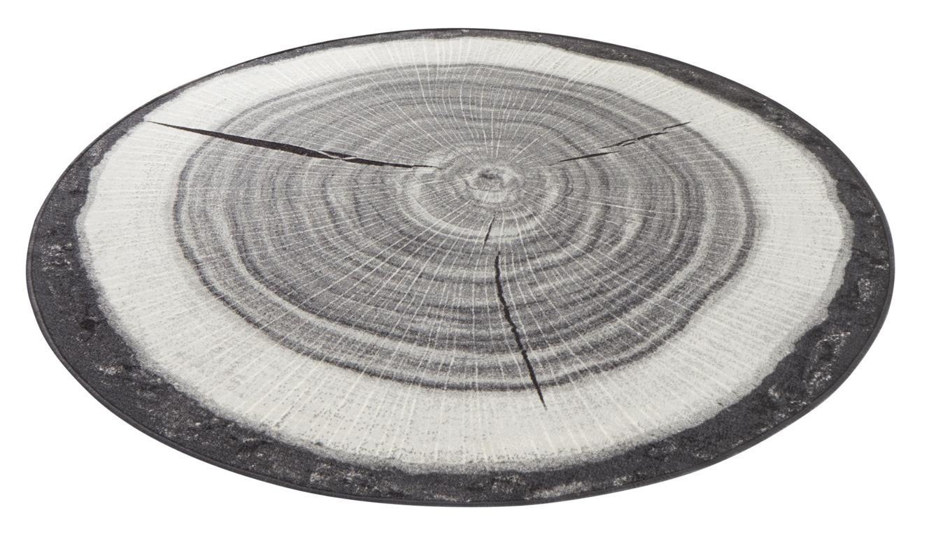 HANSE Home Teppich »Baumstamm«, rund, 6 mm Höhe, Kurzflor, gekettelt, Wohnzimmer