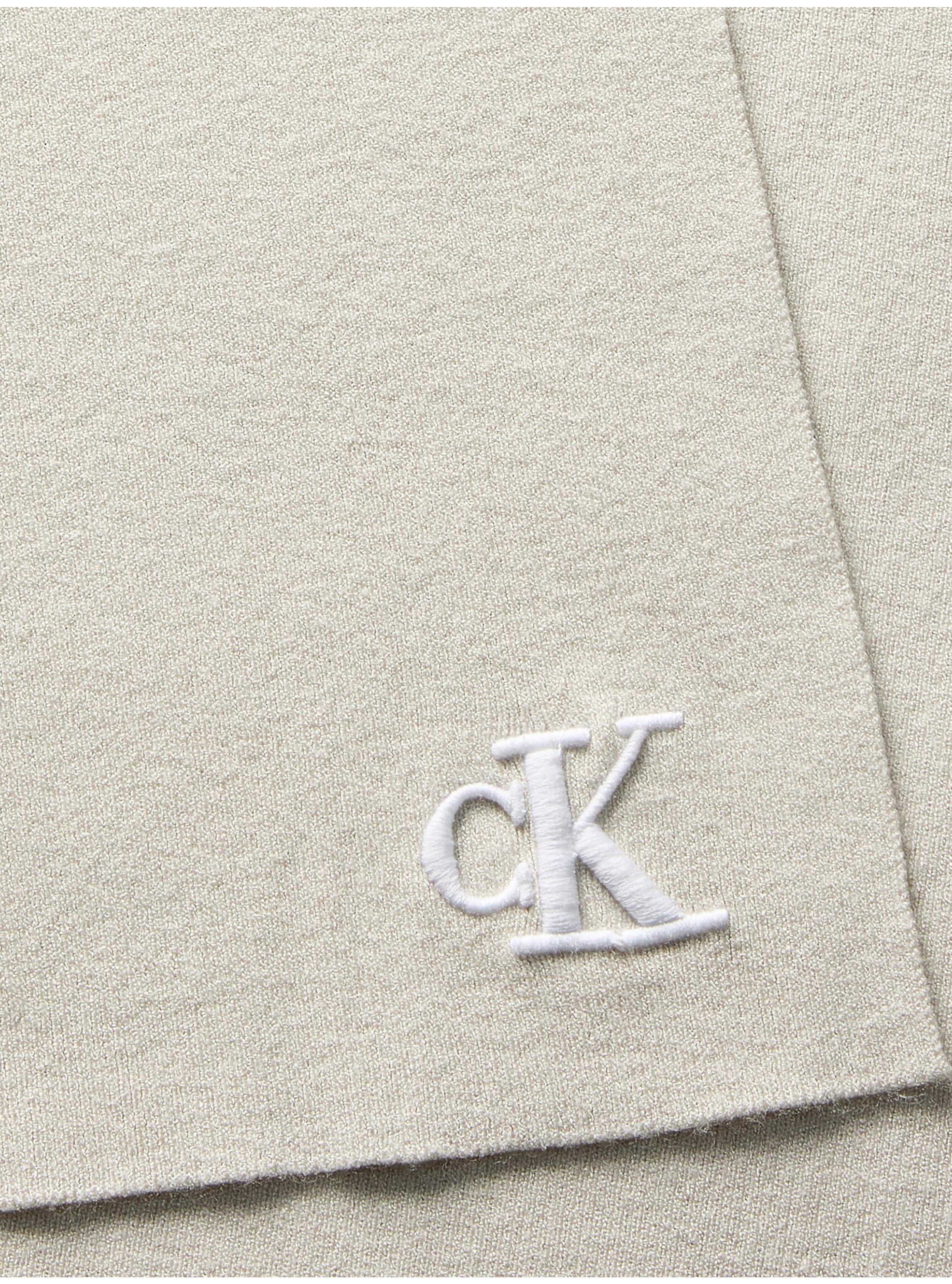 Calvin Klein Strickschal »CK FINE RIB KNITTED SCARF« Regular fit mit Markenlogo
