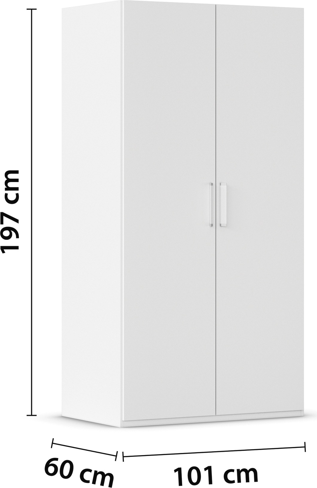 rauch Drehtürenschrank »Kleiderschrank Schrank Garderobe Schlafzimmerschrank EVELYN« in 2 Höhen 197 oder 210 cm erhältlich, inkl. SOFT-CLOSE-FUNKTION,  in elegantem Stil, viel Stauraum 4 Breiten und 2 Höhen MADE IN GERMANY