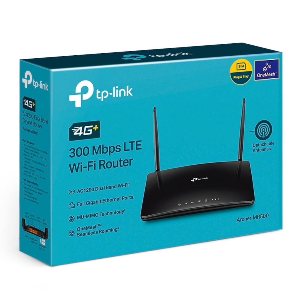 TP-Link 4G/LTE-Router »Archer MR500 AC1200 4G LTE Cat6 Gigabit Router«