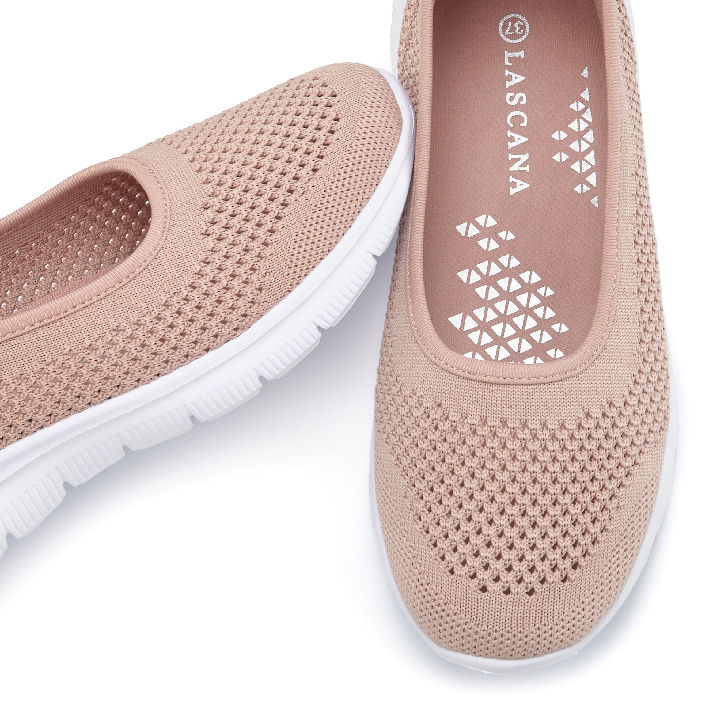 LASCANA Sneaker Ballerinas, ultraleichter Slipper, Freizeitschuh zum Reinschlüpfen VEGAN