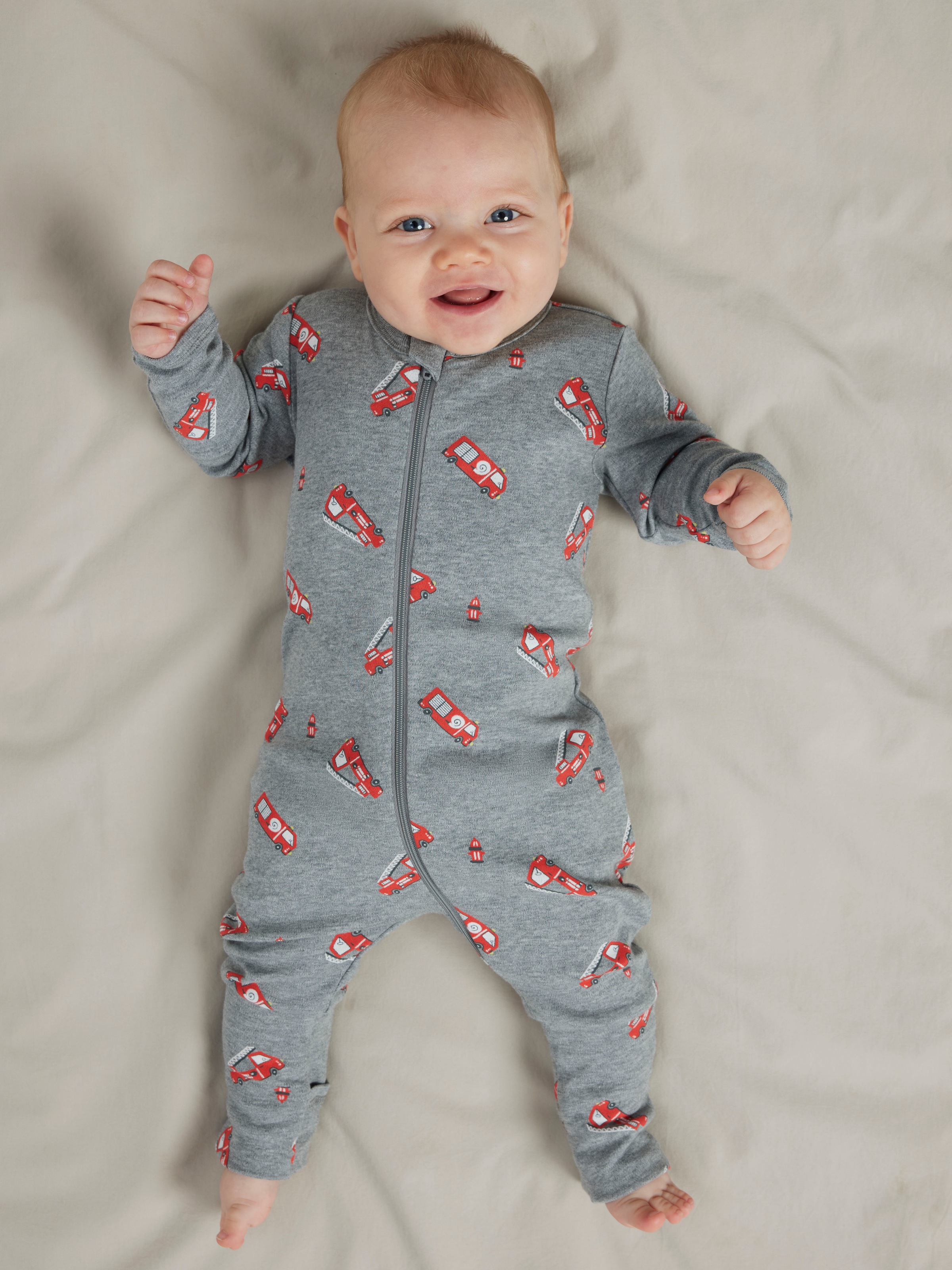 Name It Schlafanzug »NBMNIGHTSUIT 2P ZIP FF FIRETRUCK NOOS« Packung, 2 tlg.