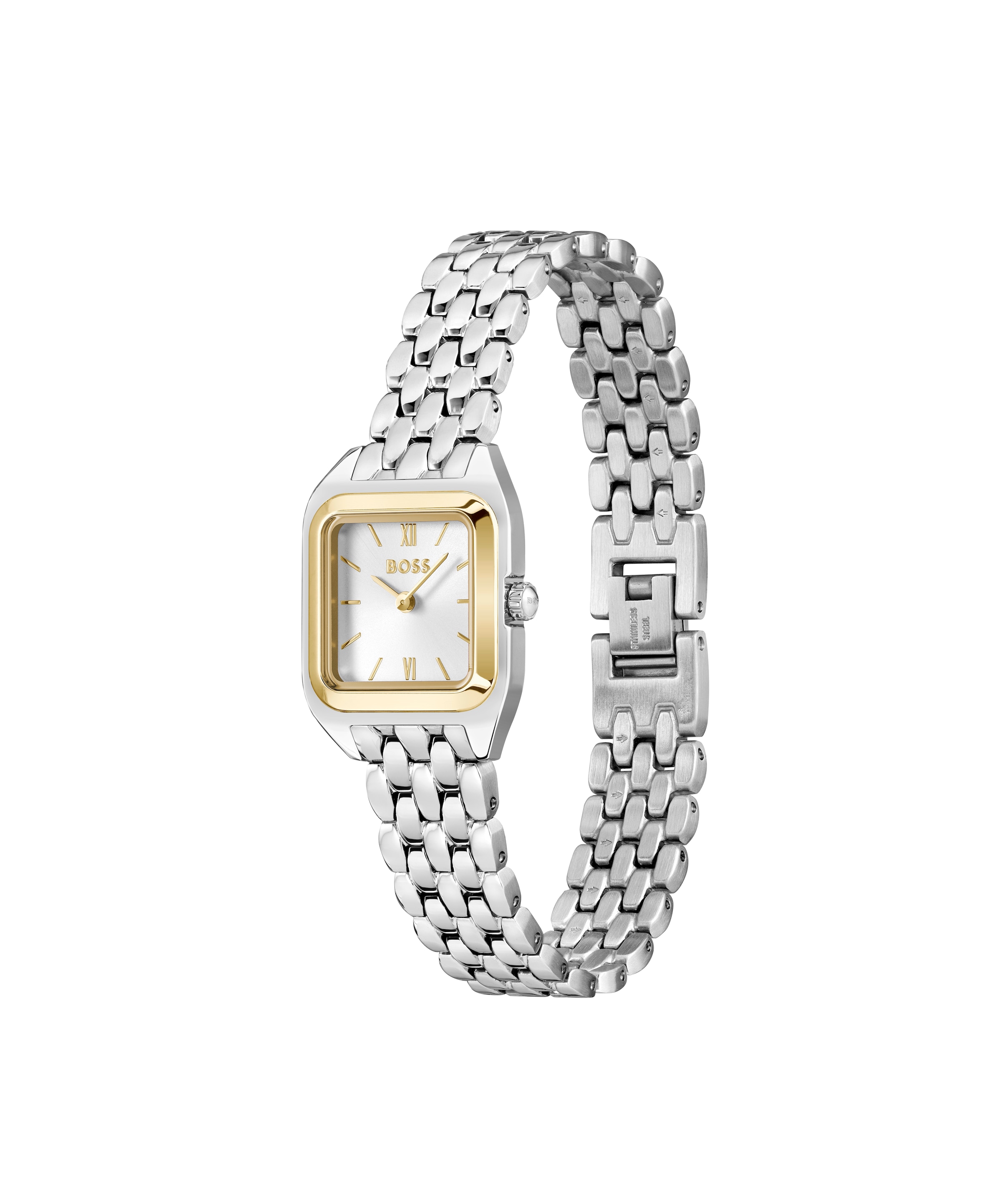 BOSS Quarzuhr »MAE PETITE« Armbanduhr, Damenuhr, Edelstahlarmband, analog