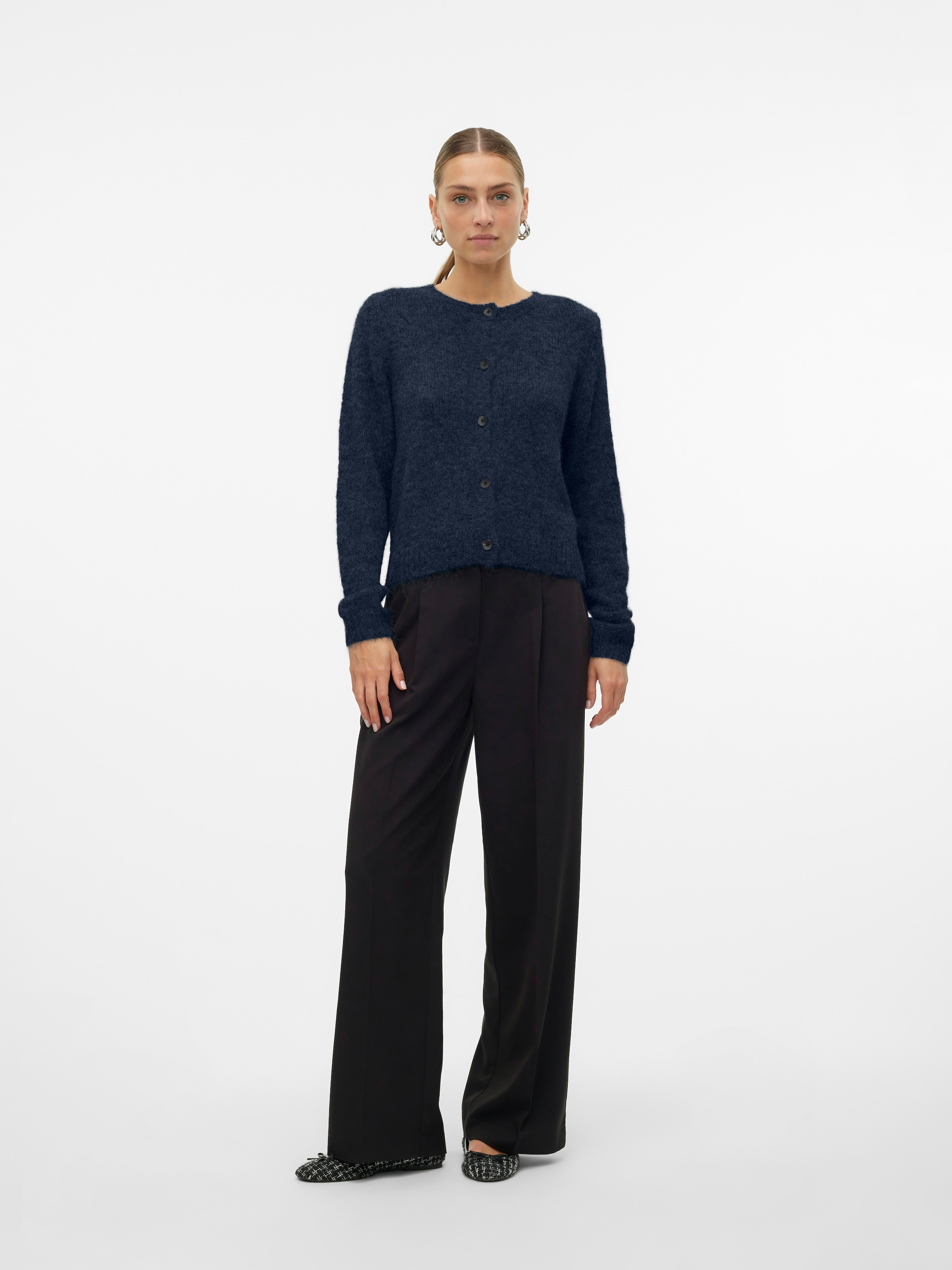 Vero Moda Strickjacke »VMNOVAH LS O-NECK BUTTON CARDI GA NOOS«
