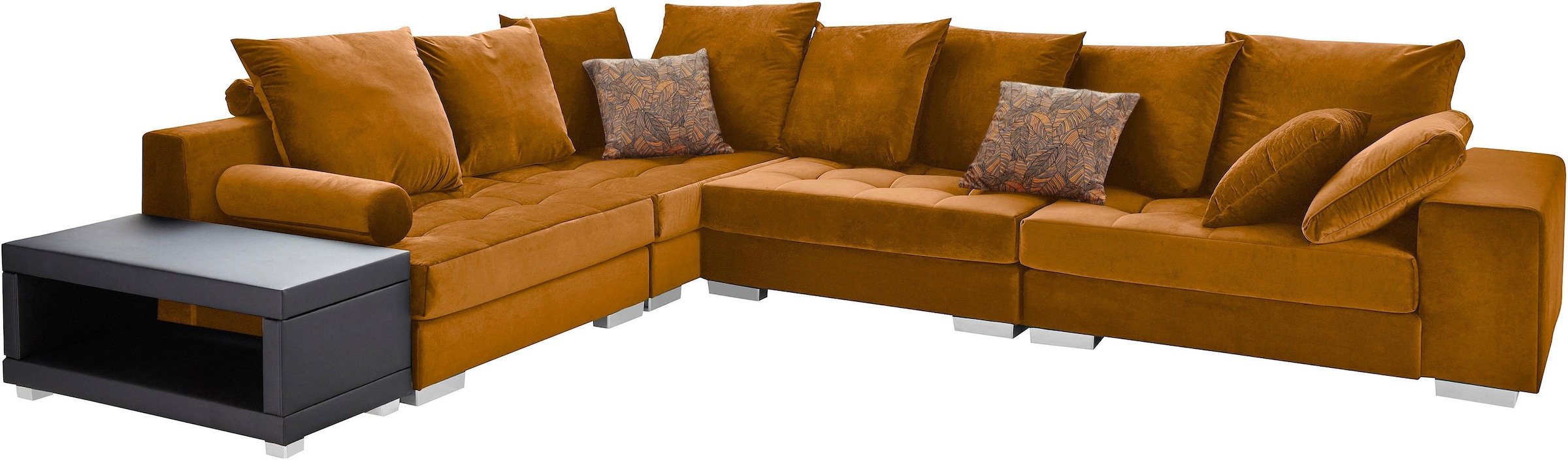 Ecksofa »Vale L-Form«, incl. Couchtisch, Steppung im Sitzbereich, Federkern