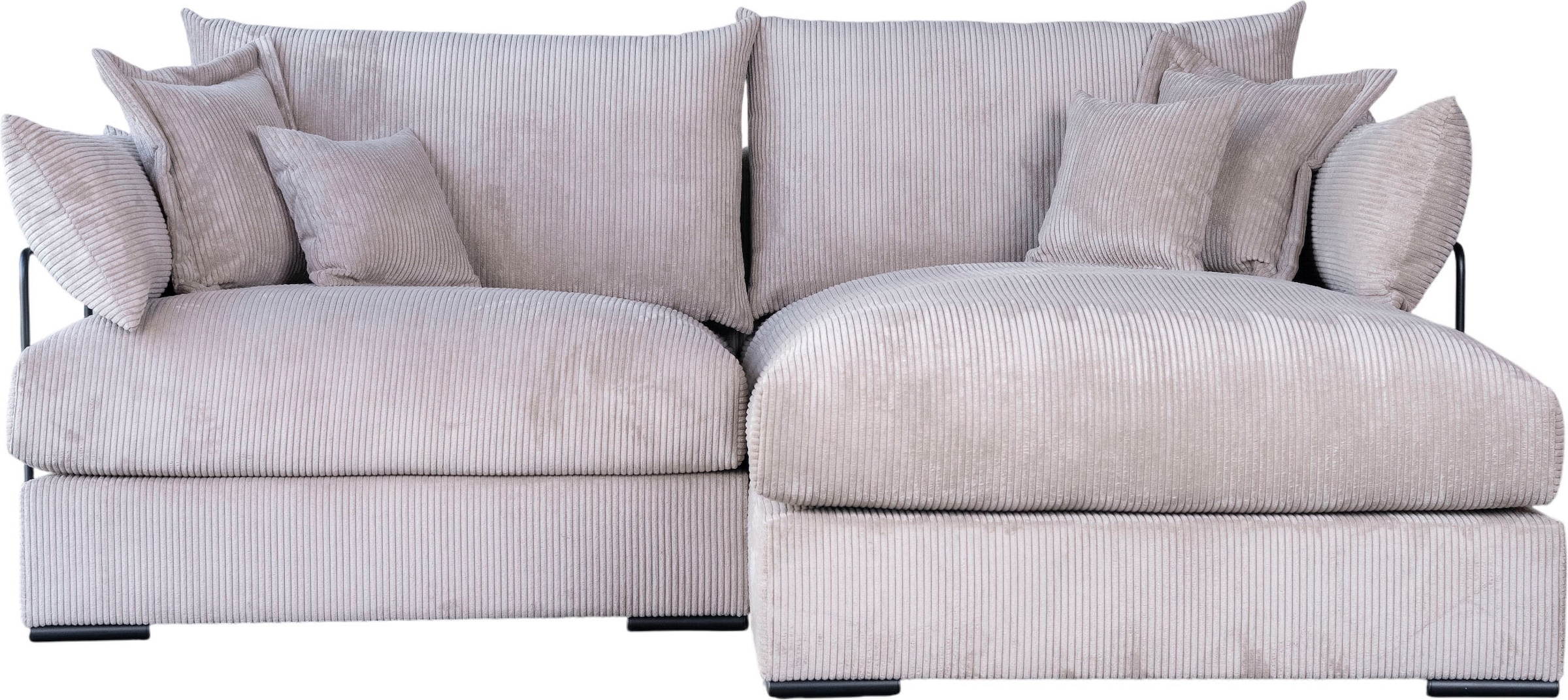 Home affaire Ecksofa »Casa XL L-Form, Breite 190 cm« Mega-Sofa, Cord oder Chenille-Struktur wählbar, mit Federkern!