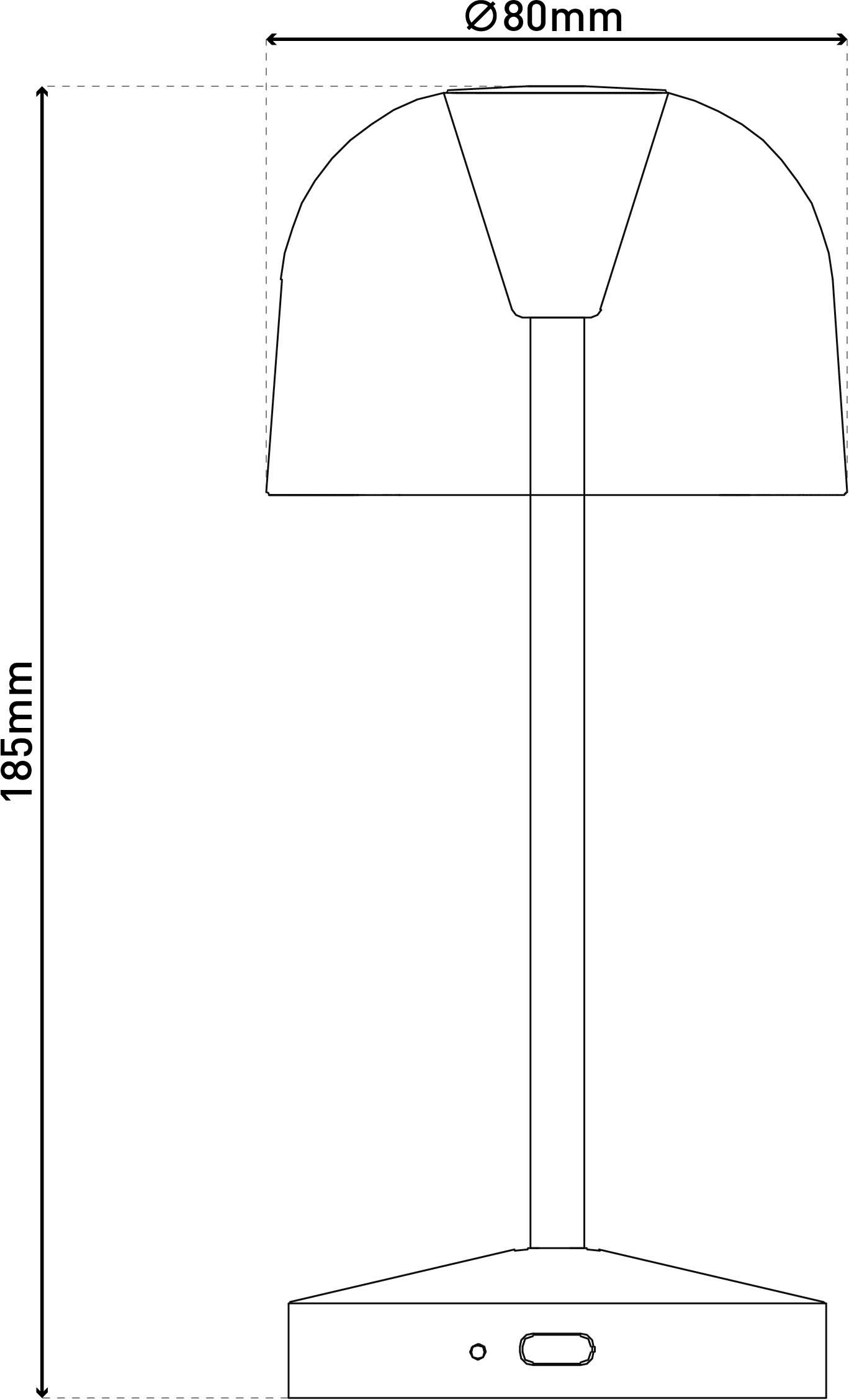 näve LED Tischleuchte »Gomba 18,5 cm« LED-Modul 2 Stk. Warmweiß 2er Set, aufladbar, USB Kabel, Memoryfunktion, stufenlos dimmbar