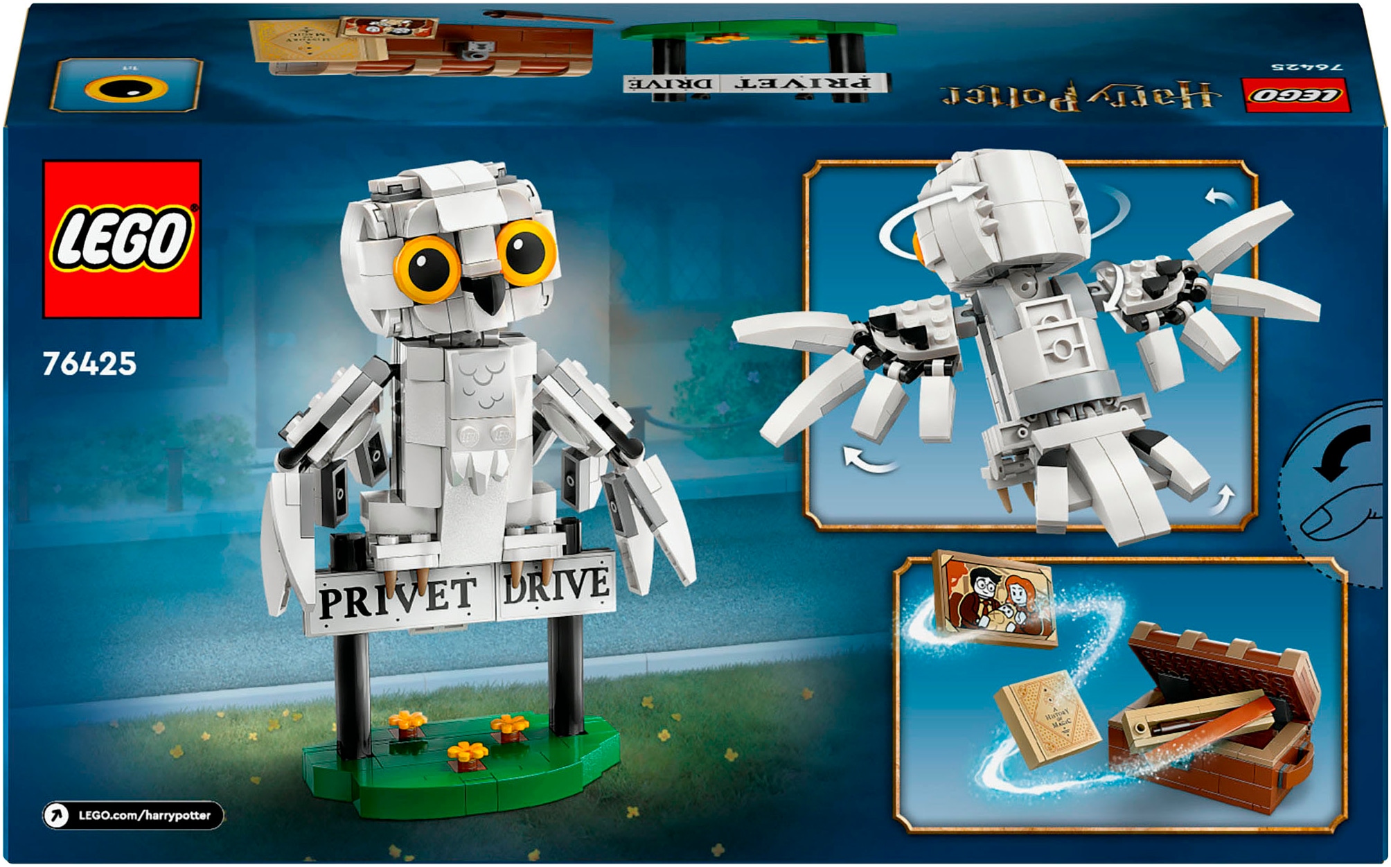 LEGO® Konstruktionsspielsteine »Hedwig™ im Ligusterweg 4 (76425), LEGO® Harry Potter™«, (337 St.), Made in Europe