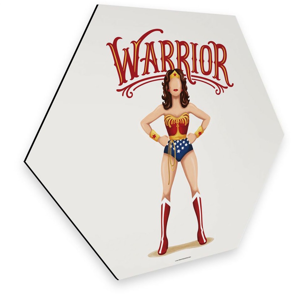 Metallbild »Pop Art Wonderwoman Fanartikel«, (1 St.), Retro Metallschild
