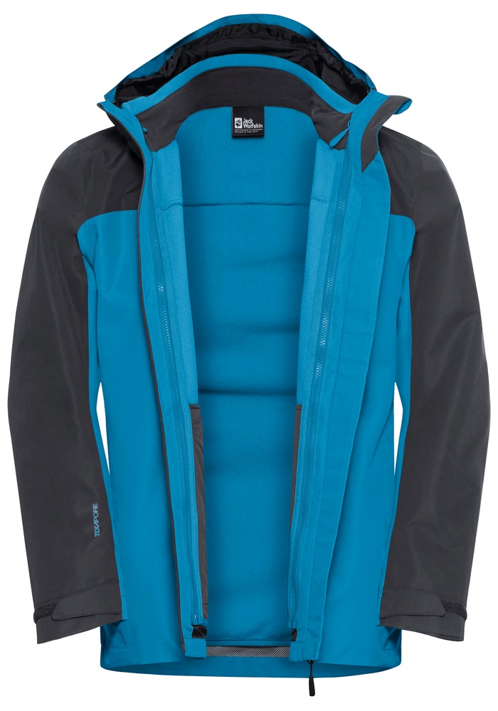 Jack Wolfskin 3-in-1-Funktionsjacke »TAUBENBERG 3IN1 JKT M« mitKapuze 3in1, wasserdicht, winddicht, Übergangsjacke