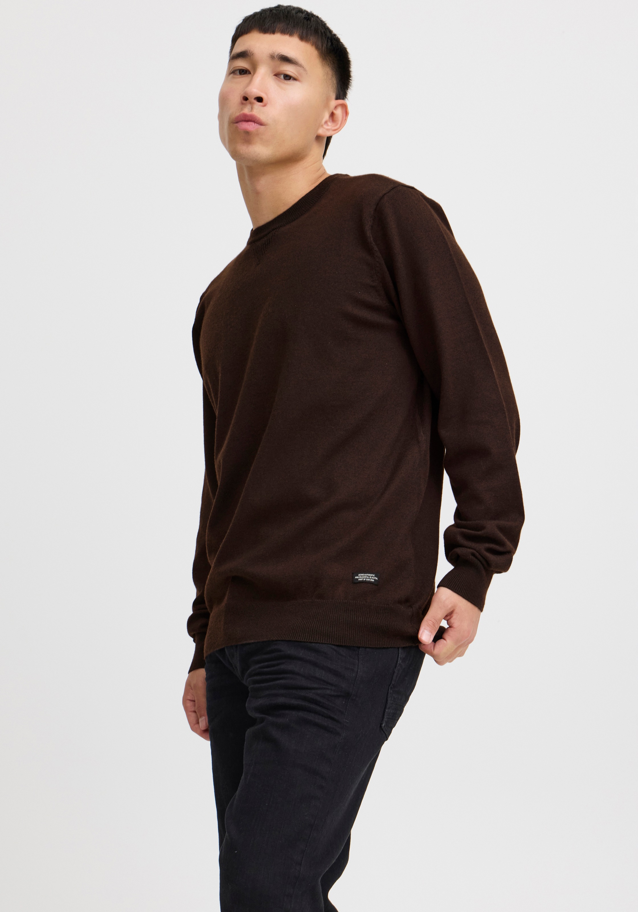 Blend Rundhalspullover »Pullover« Kunstfaser,