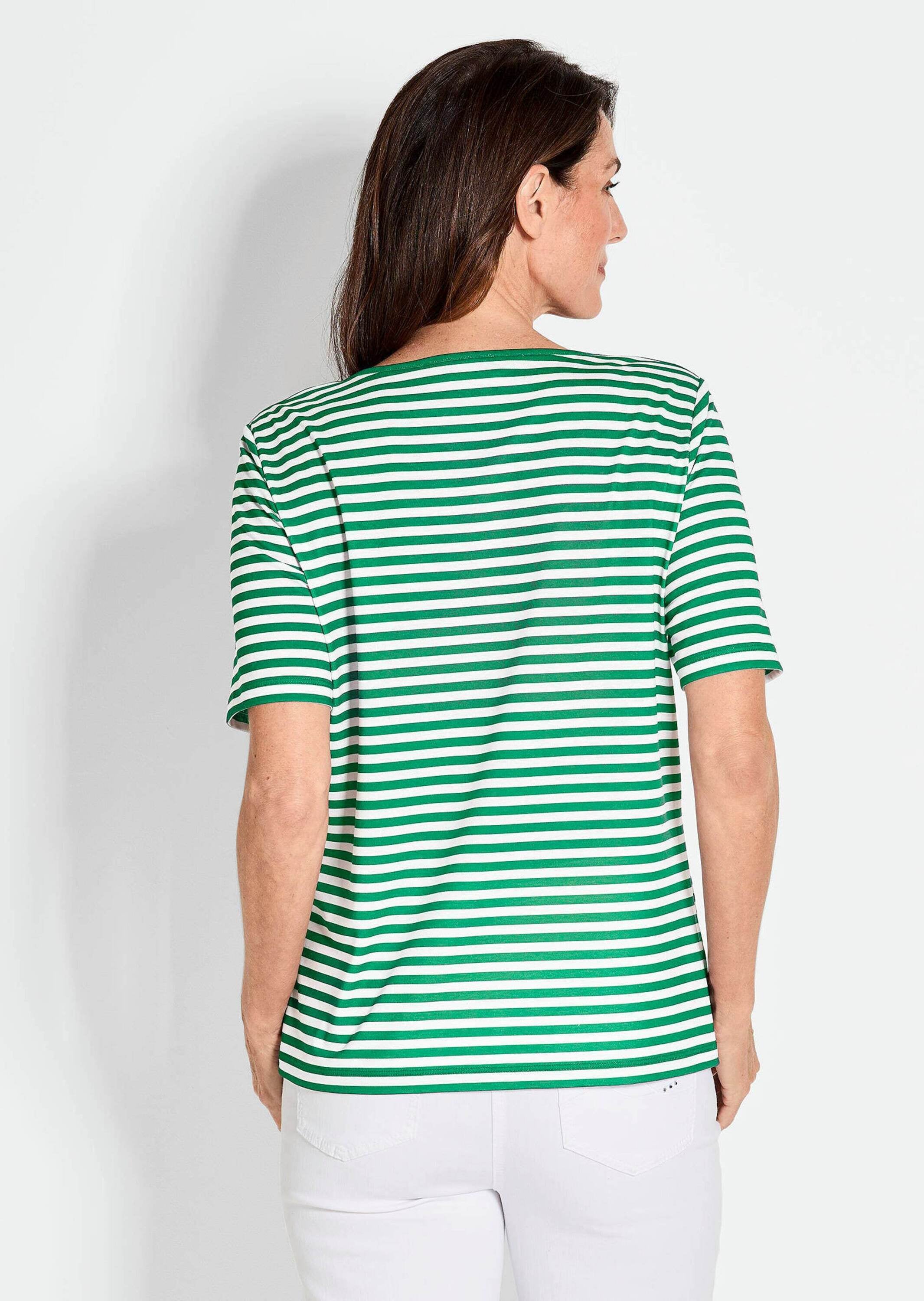 GOLDNER Kurzarmshirt »Kurzgröße Stilvolles Streifenshirt für Damen«