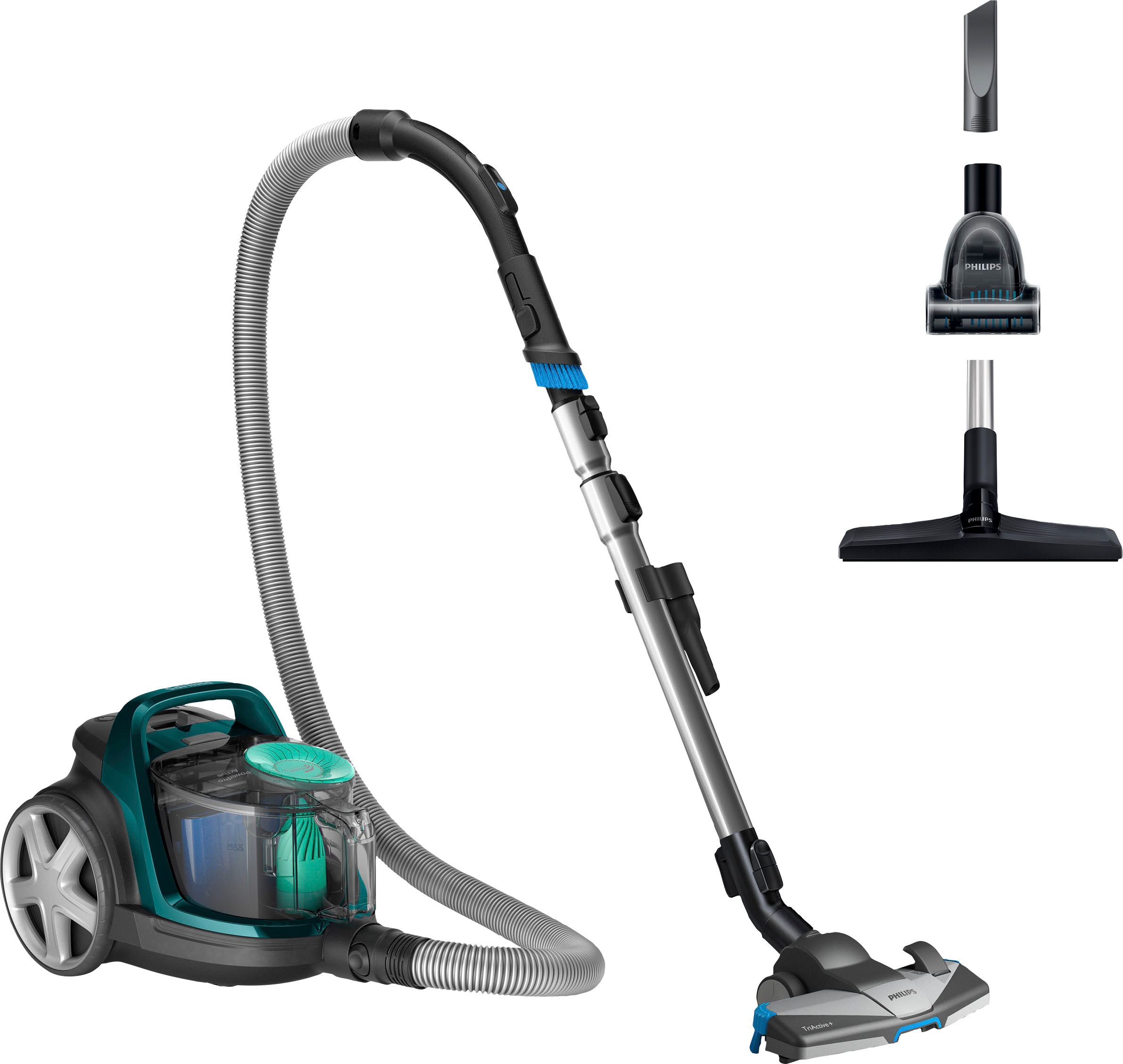 Philips Bodenstaubsauger »FC9555/09«, 900 W, beutellos, mit 1,5 l Fassungsvermögen und Tri-Active+-Düse