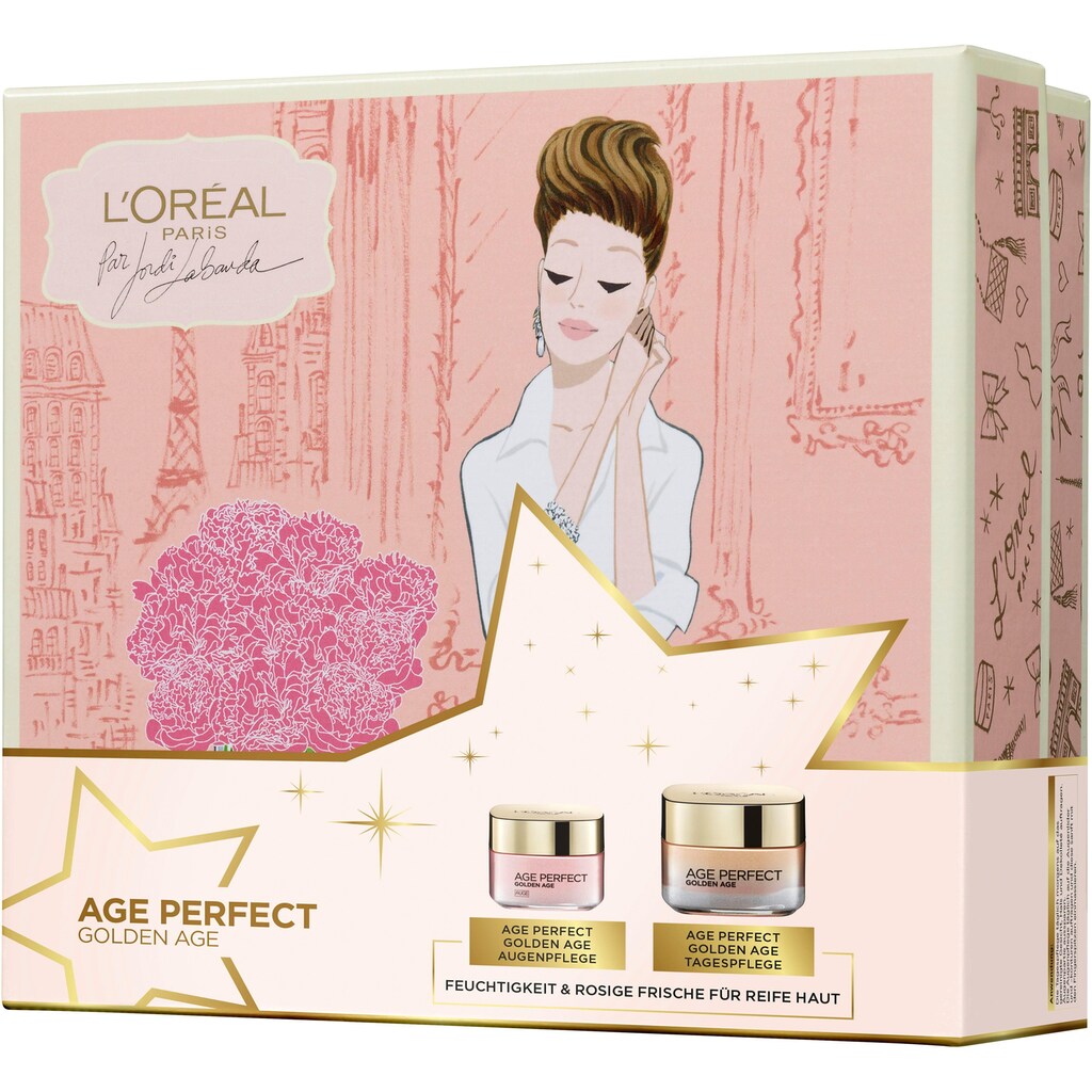 L'ORÉAL PARIS Gesichtspflege-Set »Age Perfect Golden Age«, (2 tlg.), für einen rosig-frischen Teint