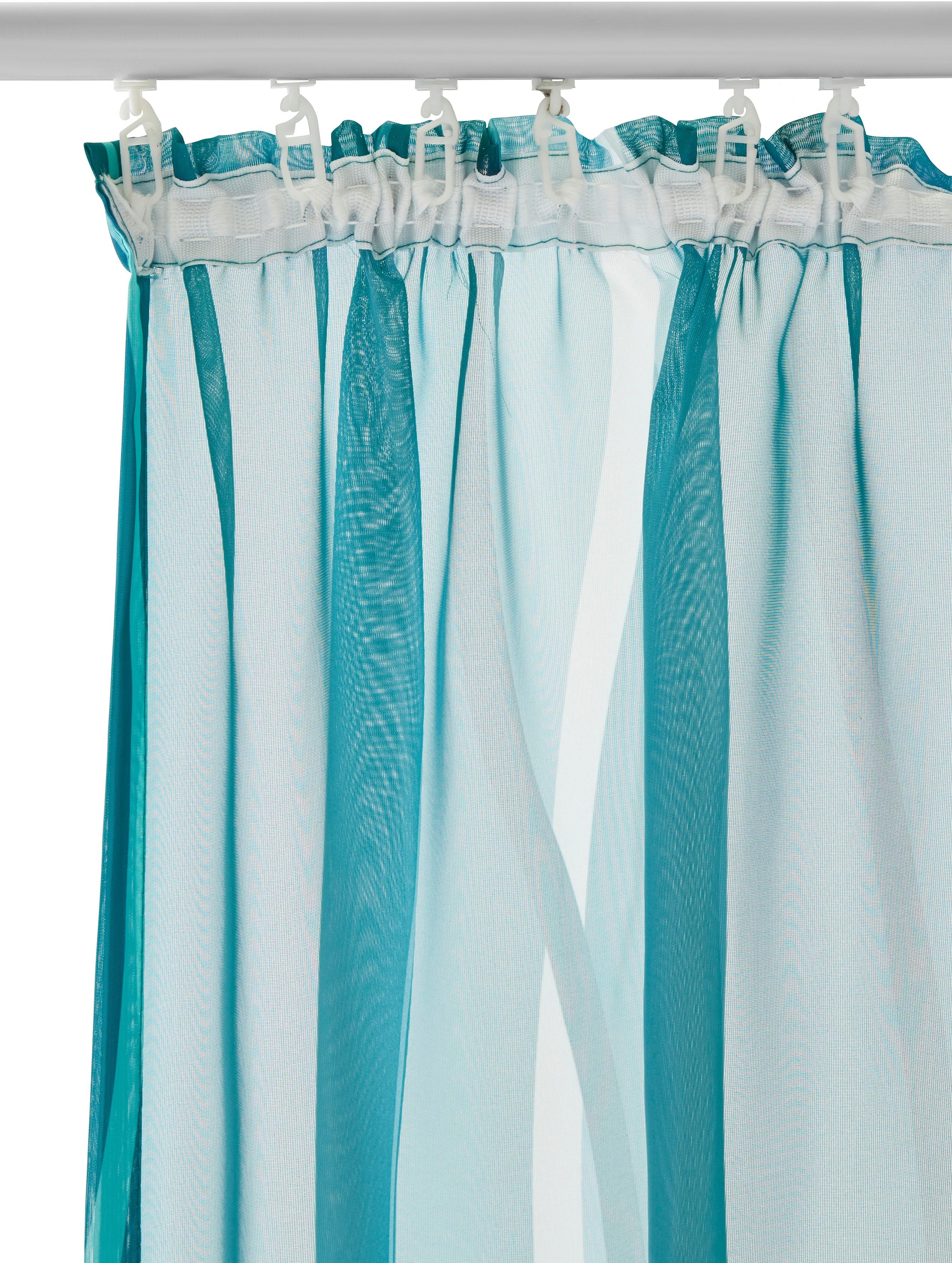 my home Gardine »Dimona« Kräuselband 2 Stk. tlg. 2er-Set, transparent, Voile, Polyester