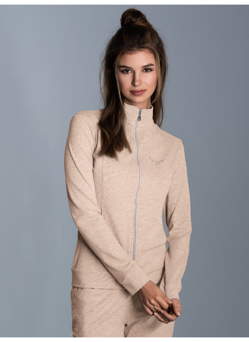 Trigema Sweatjacke »TRIGEMA Jacke veredelt mit Kristallsteinen« 1 Stk.