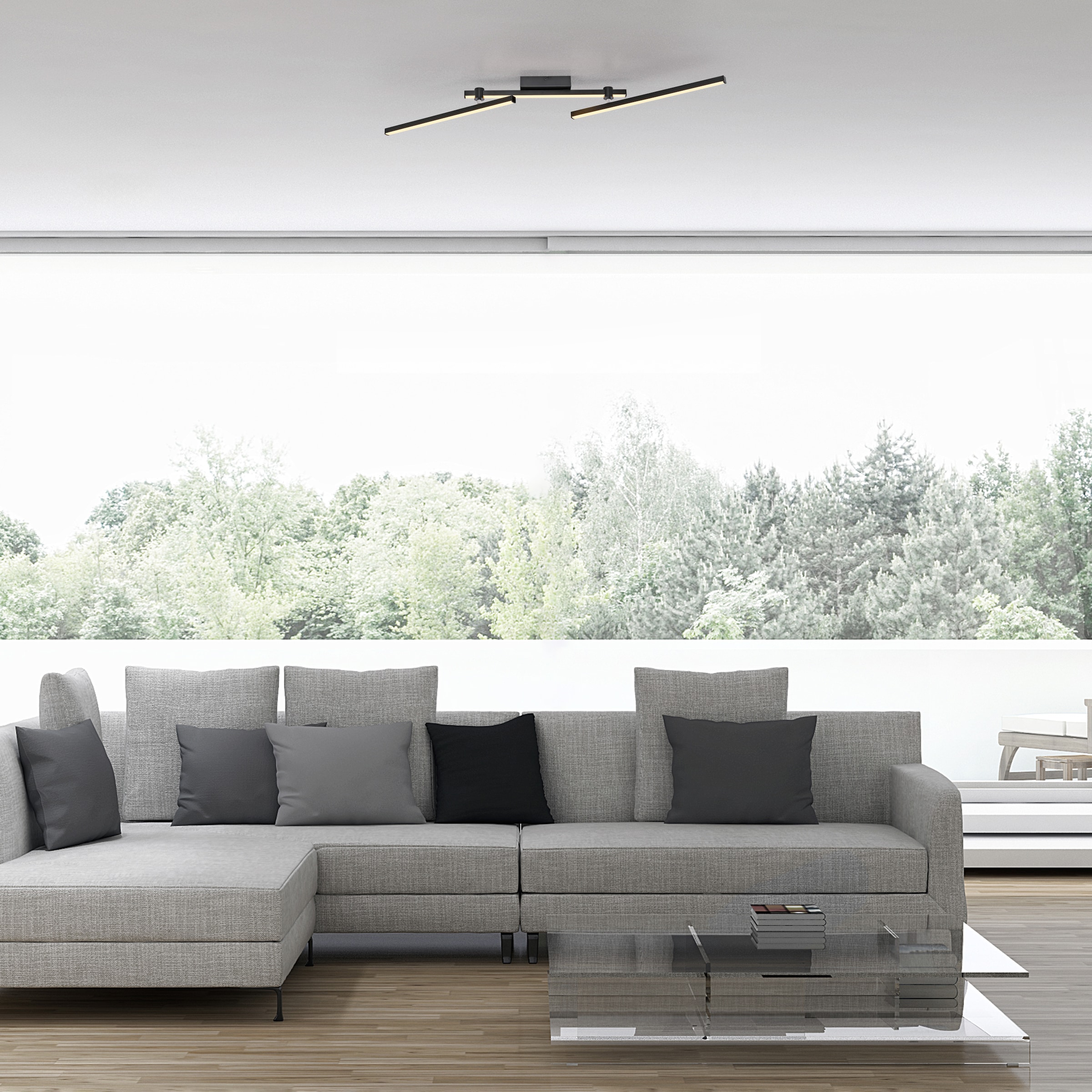 SCHÖNER WOHNEN-Kollektion LED Deckenleuchte »STRAIGHT« LED-Board 1 Stk. Warmweiß SCHÖNER WOHNEN Kollektion, drehbar