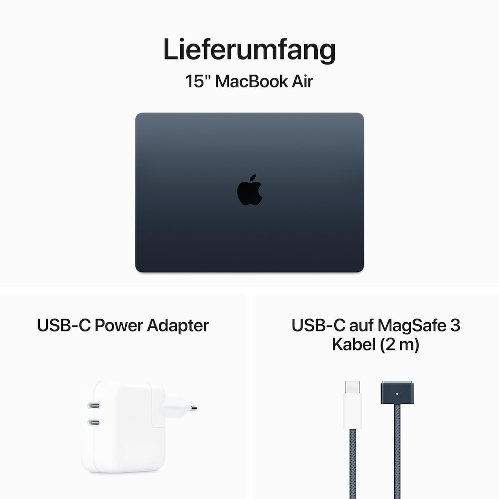 Apple Notebook »MacBook Air 15"«, 38,91 cm, / 15,3 Zoll, Apple, M3, 10-Core GPU, 512 GB SSD