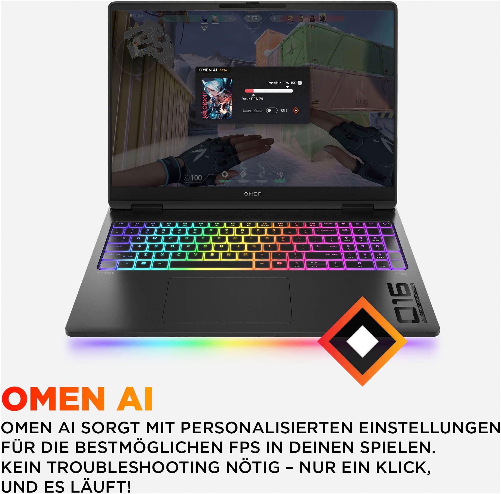 HP Gaming-Notebook »OMEN MAX 16-ah0276ng«, 40,64 cm, / 16 Zoll, Intel, Ultra 7, GeForce® RTX 5070 Ti, 1000 GB SSD